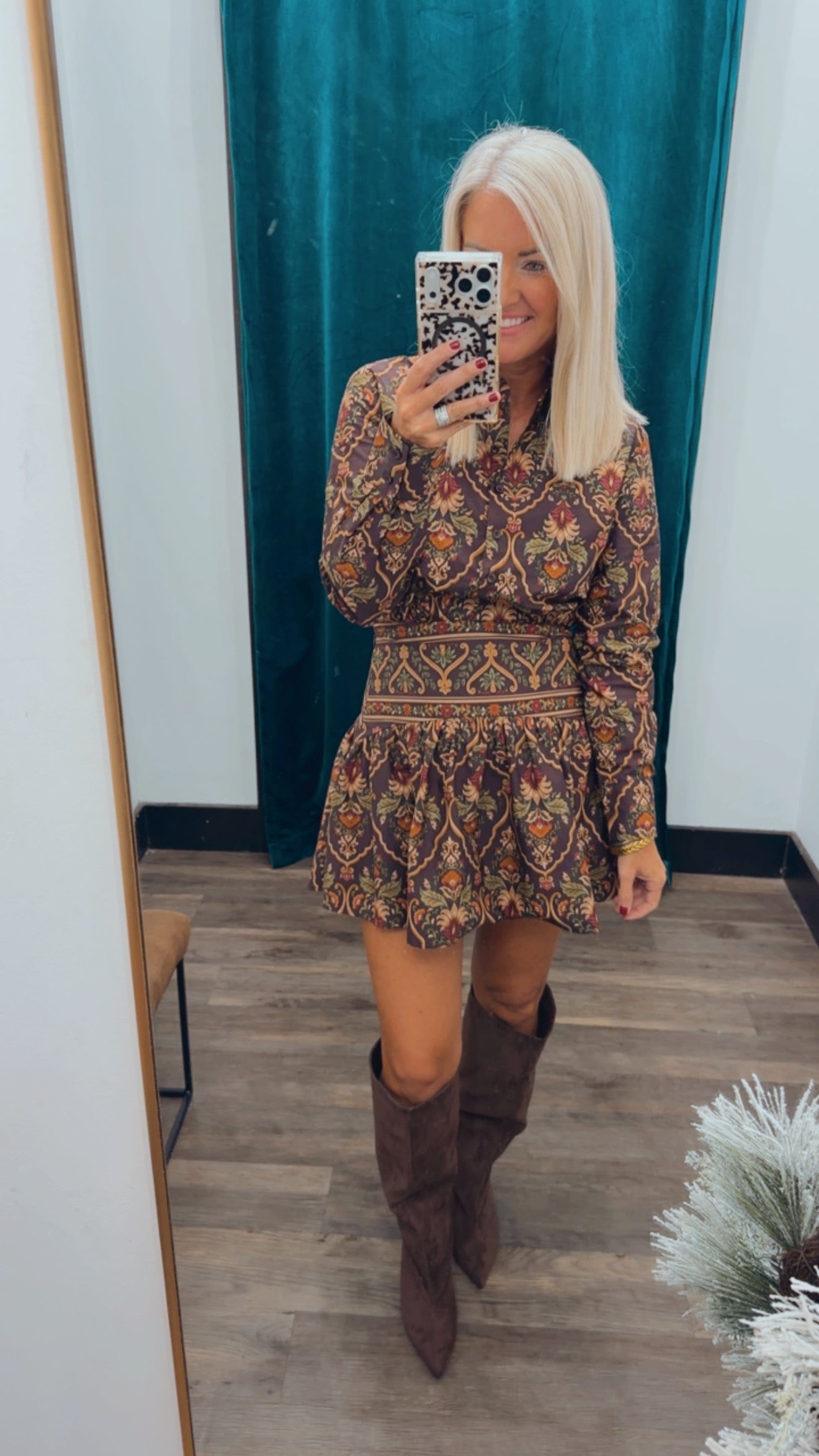 Gianna Paisley Mini Dress