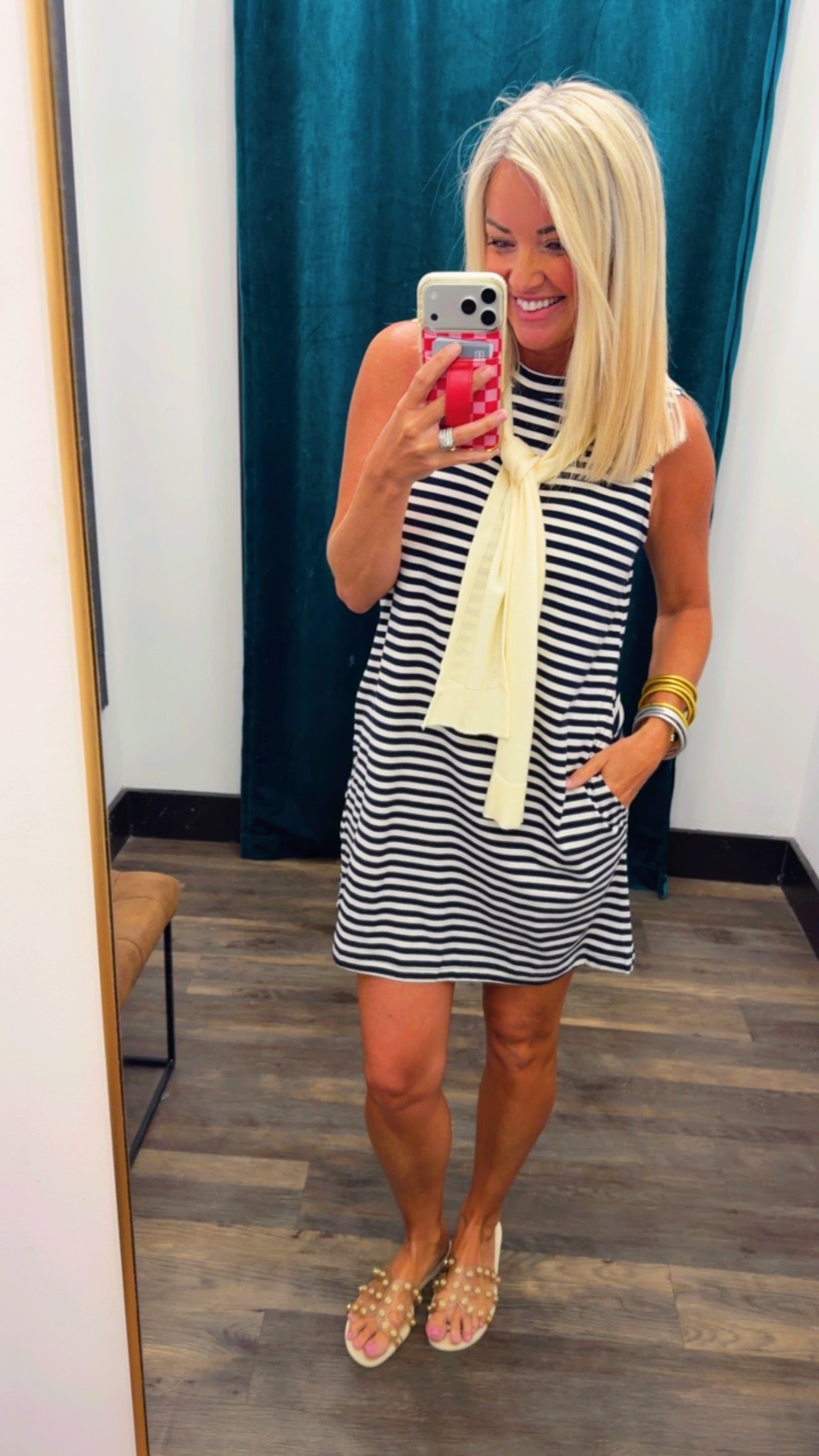 Cardi Stripe Mini Dress