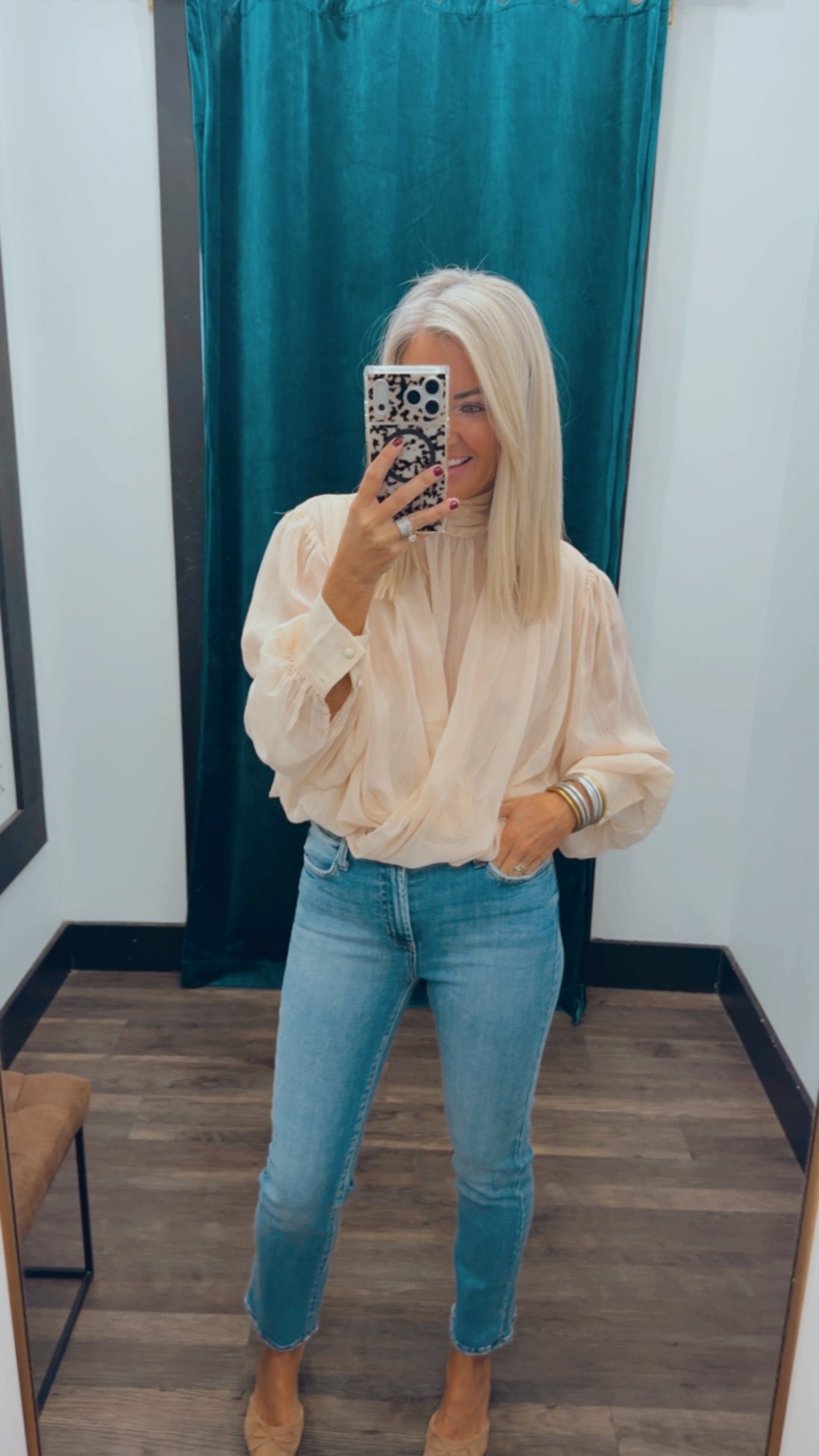 Chiffon Ruched Blouse