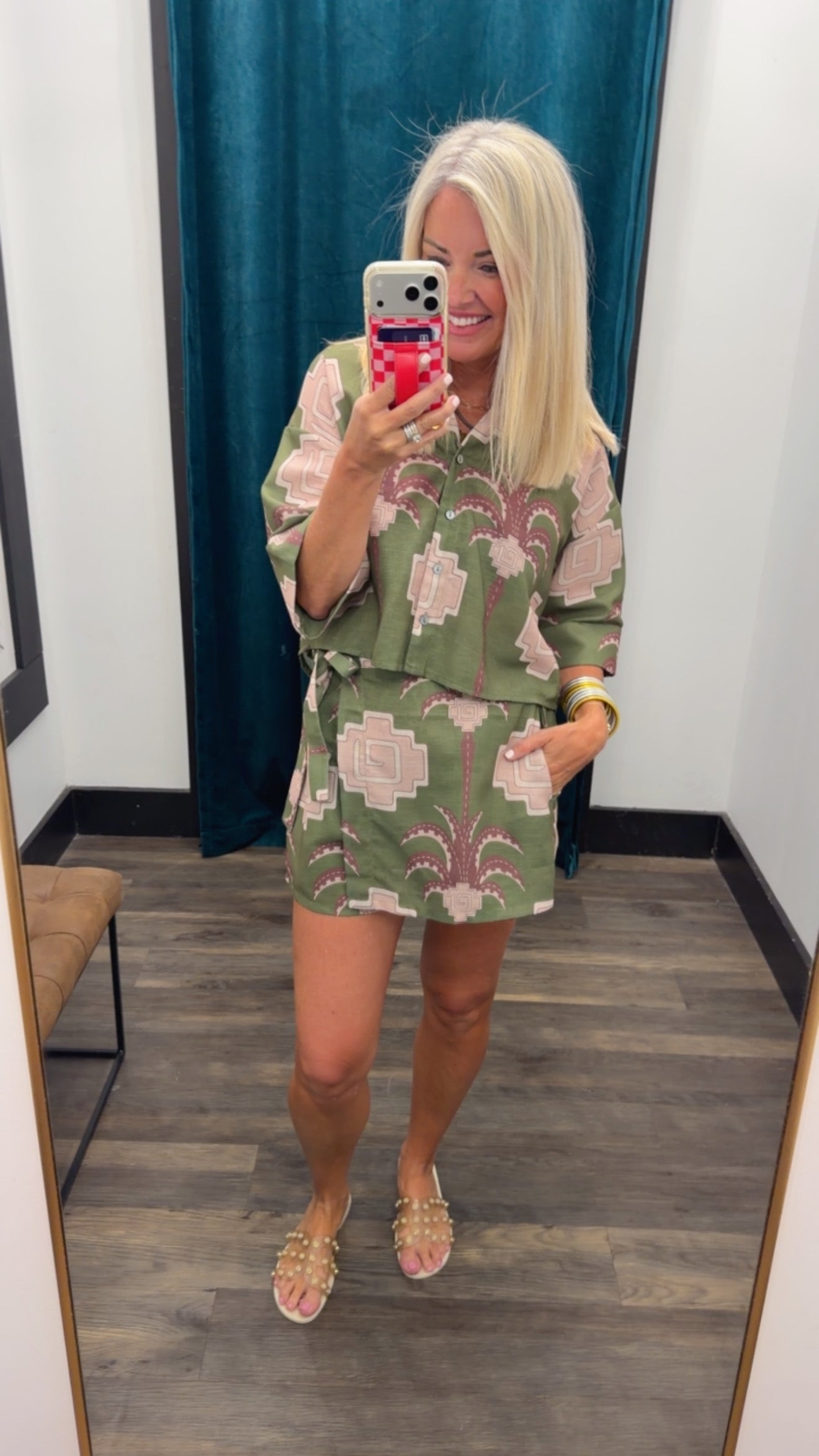 Botanical Collared Top