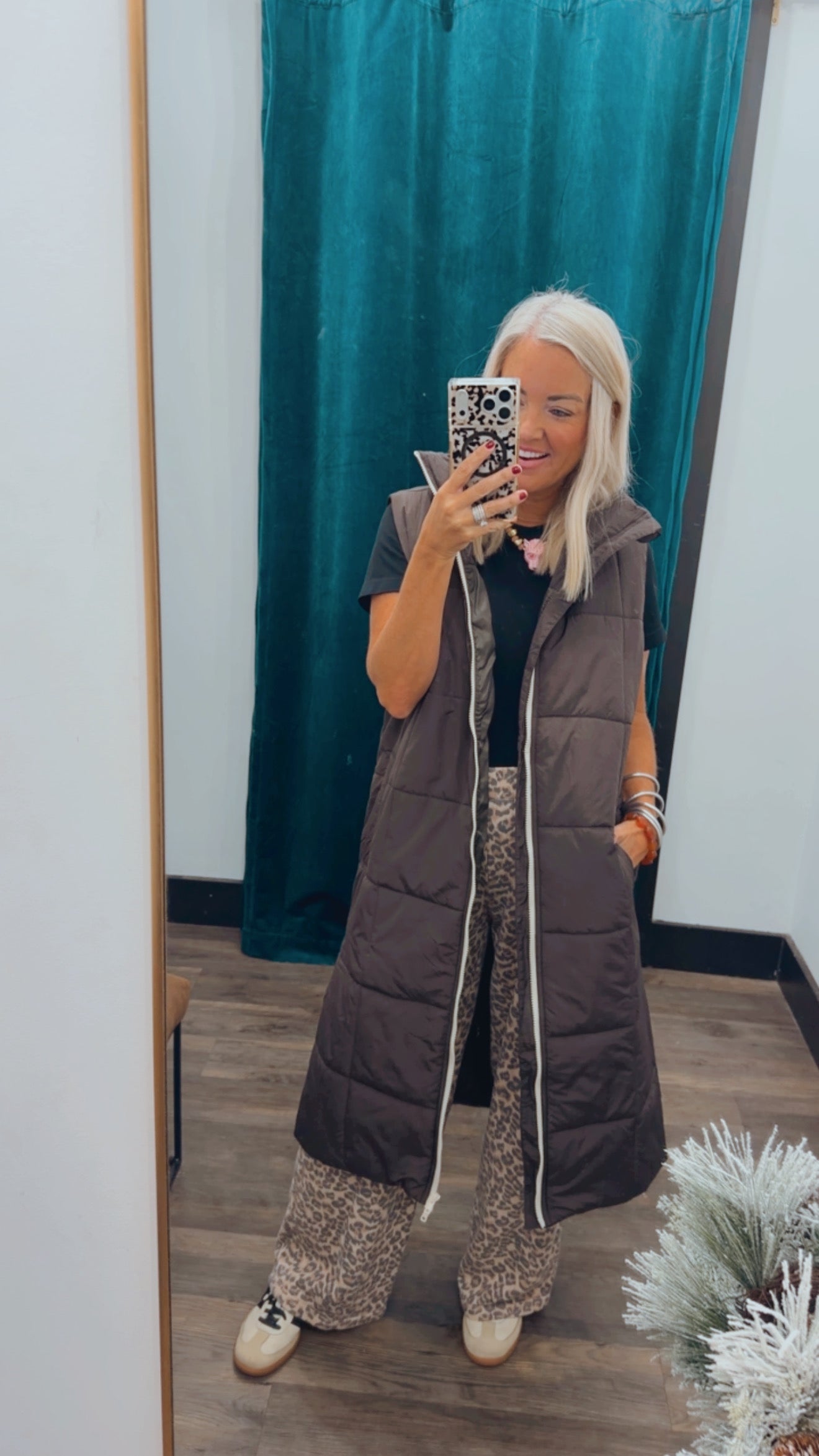 Quilted Long Puffer Vest
