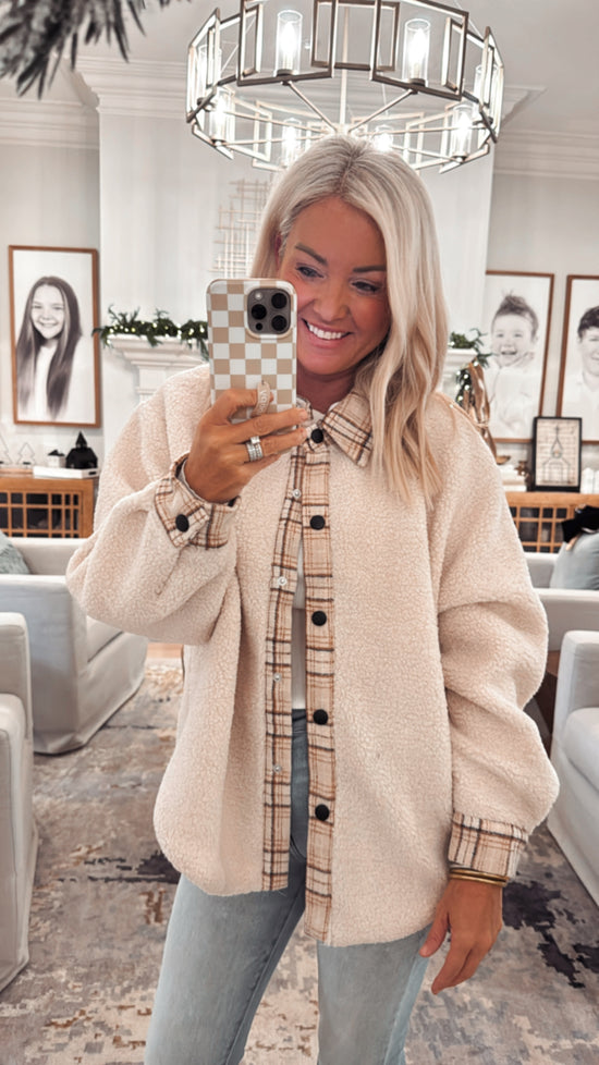 Contrast Sherpa Jacket