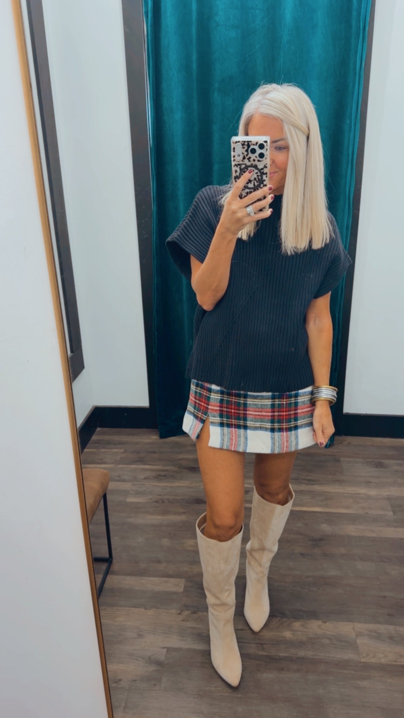 Christmas Plaid Skort