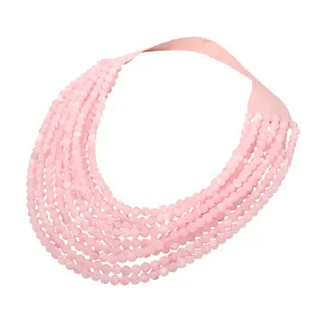 Layered Marbled Beaded Necklace