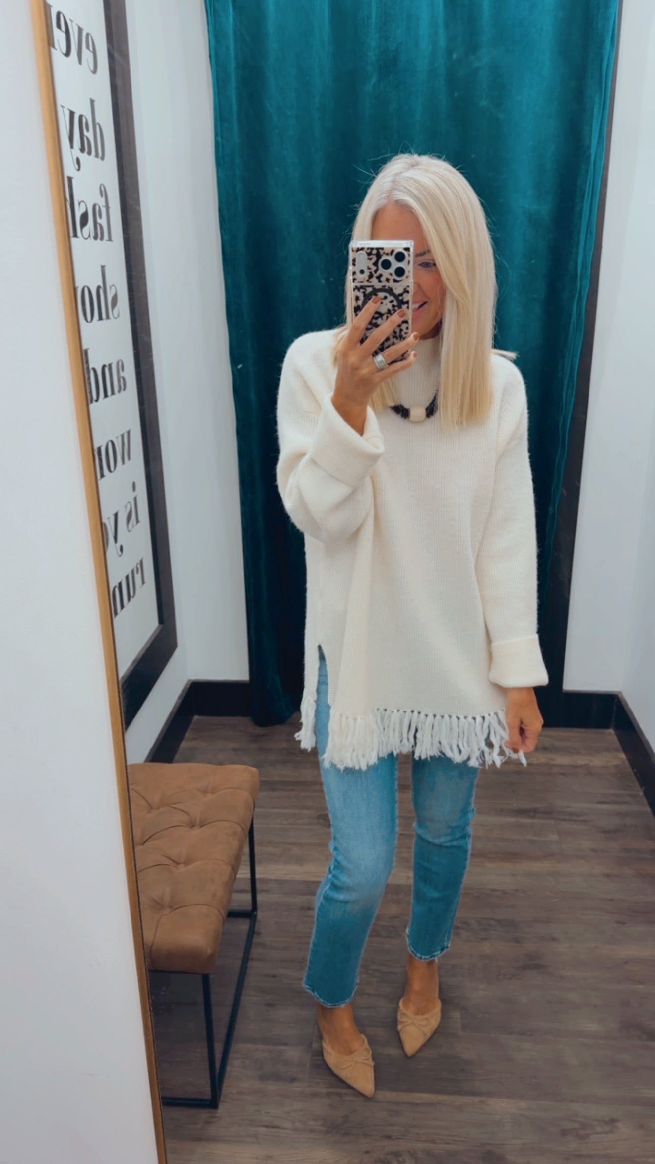 Fringe Hem Sweater