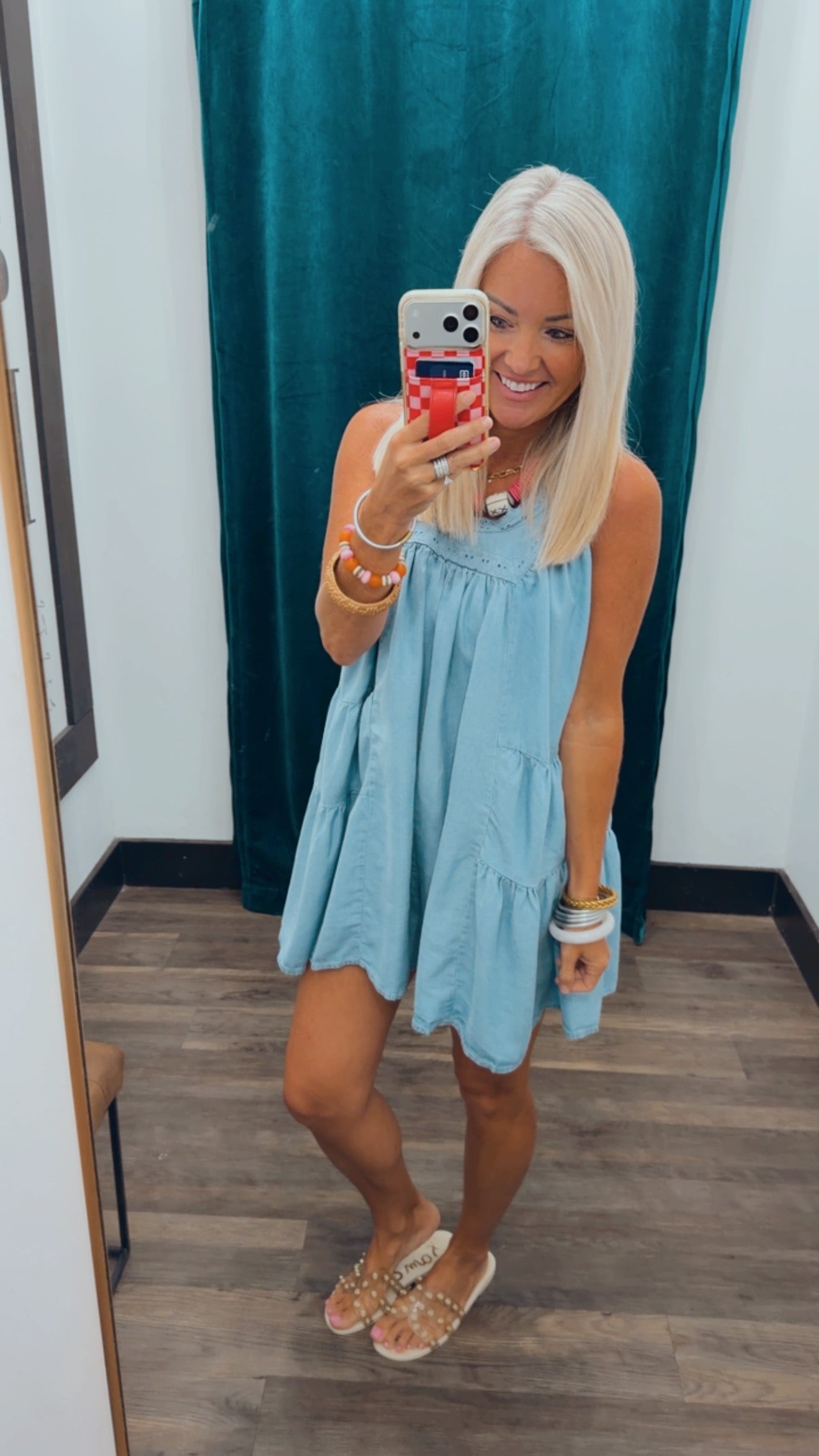 Delicate Detail Denim Romper