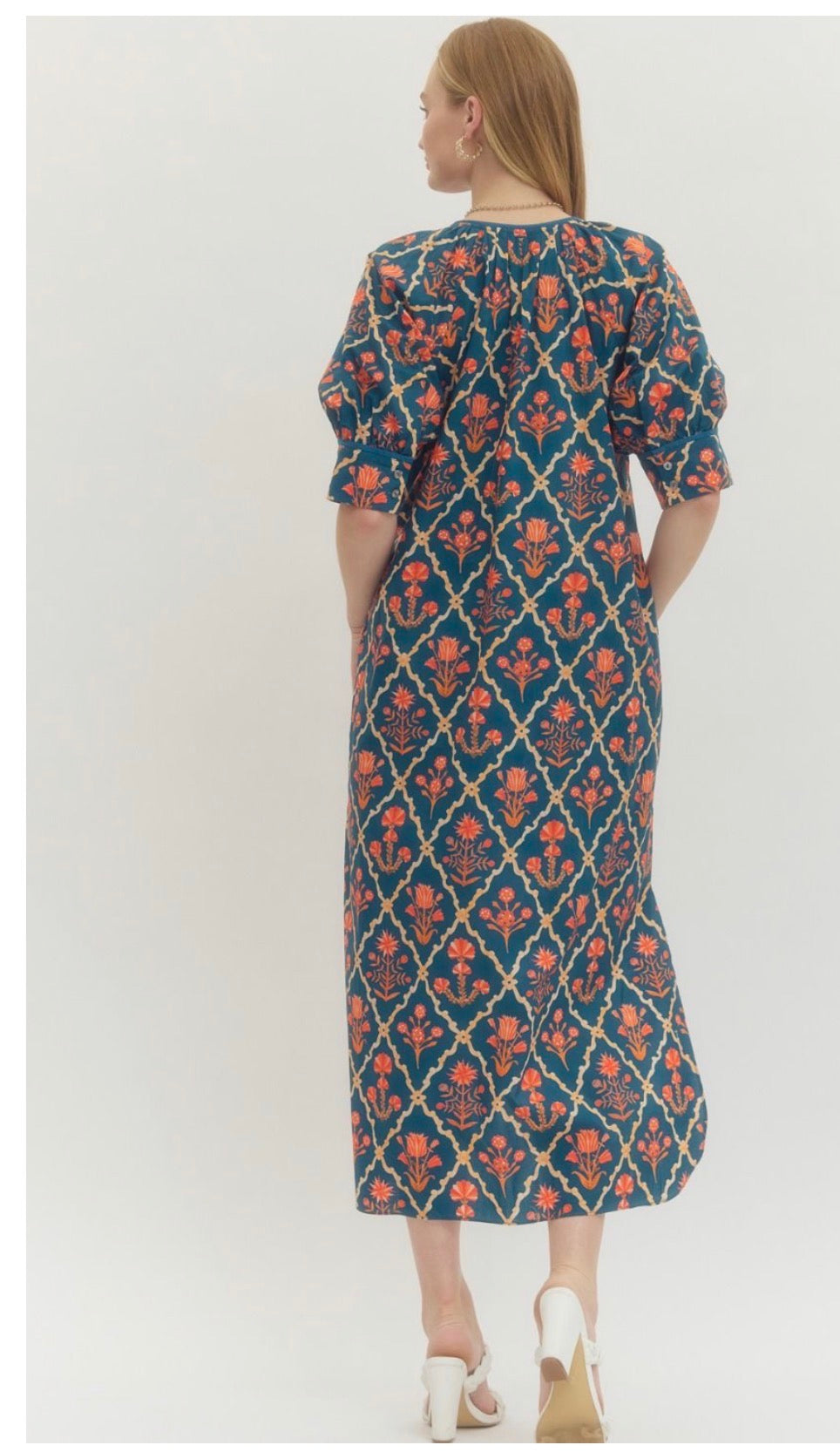 Floral Print Midi Dress