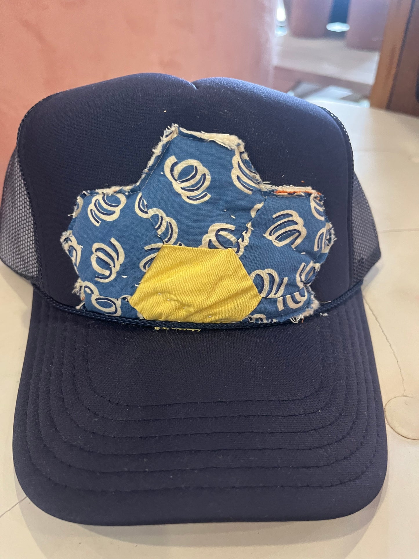 Vintage Quilt Trucker Hat