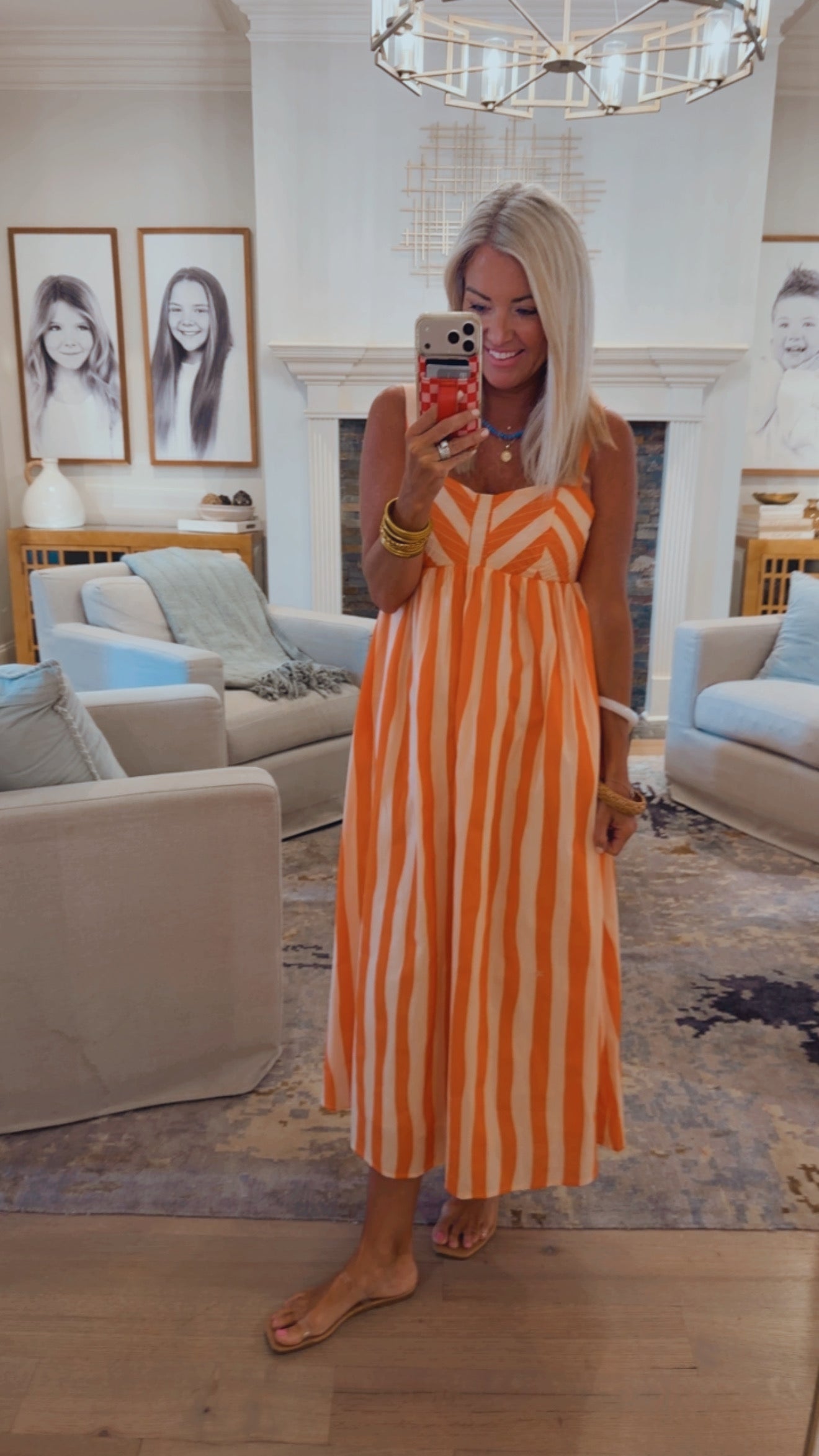 Stripe Midi Dress