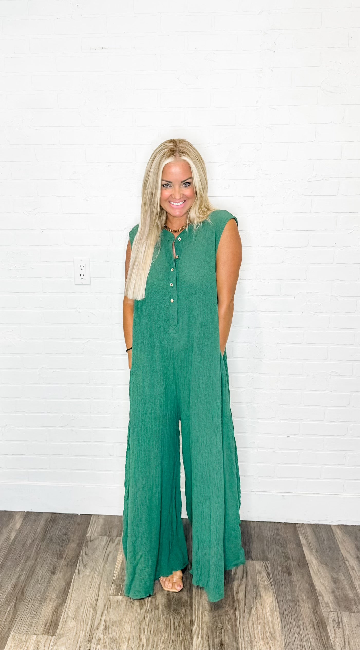 Woven Textured Jumpsuit