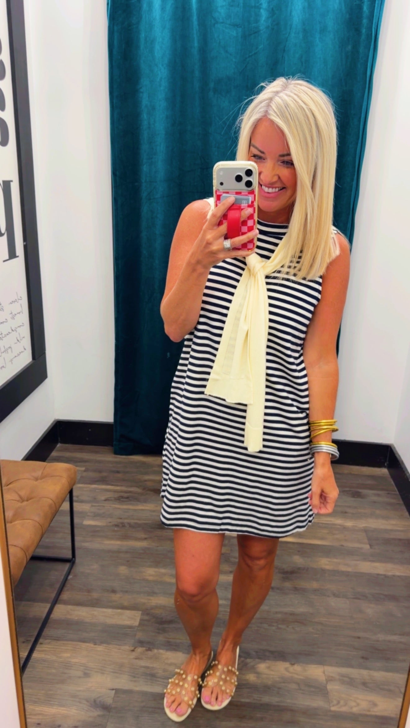 Cardi Stripe Mini Dress