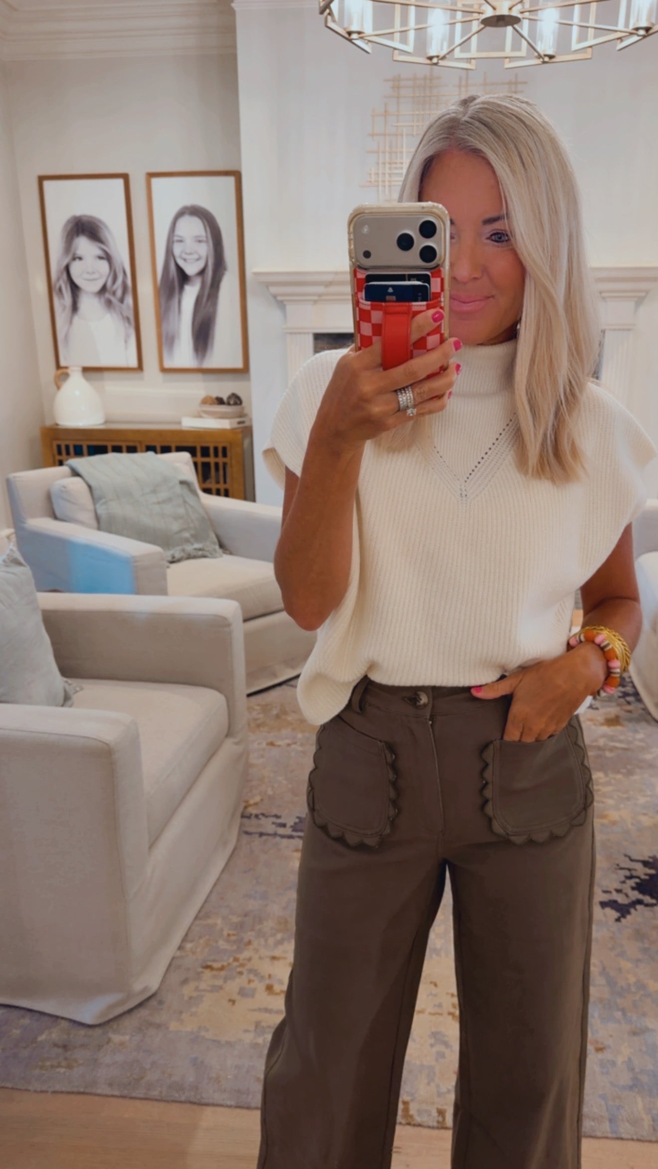 Cap Sleeve Mock Neck