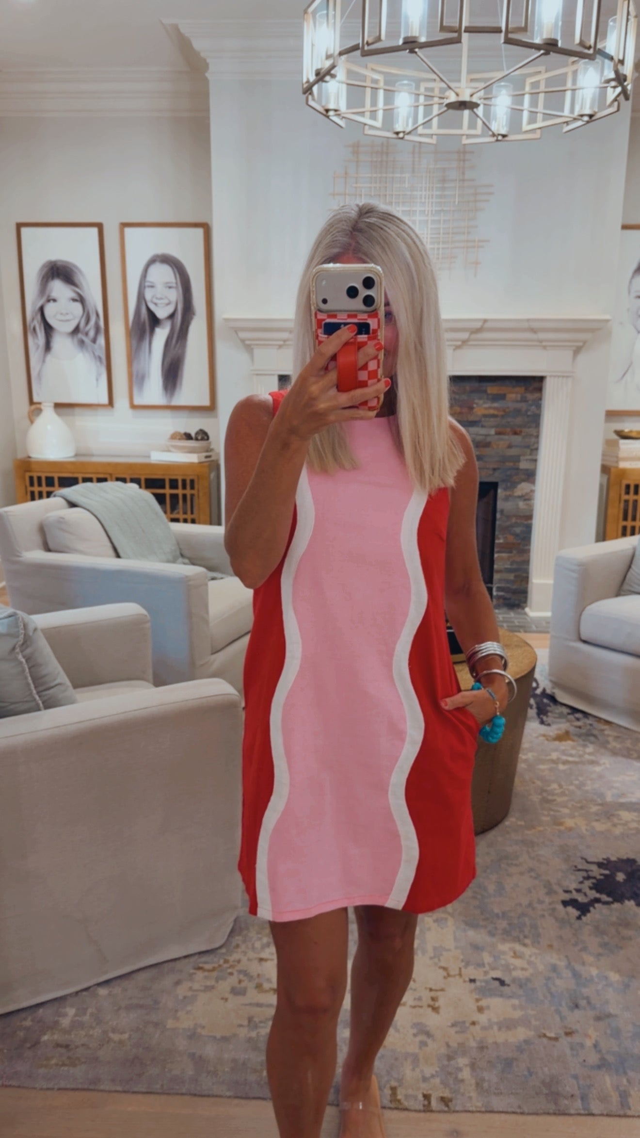 Wavy Panel Dress