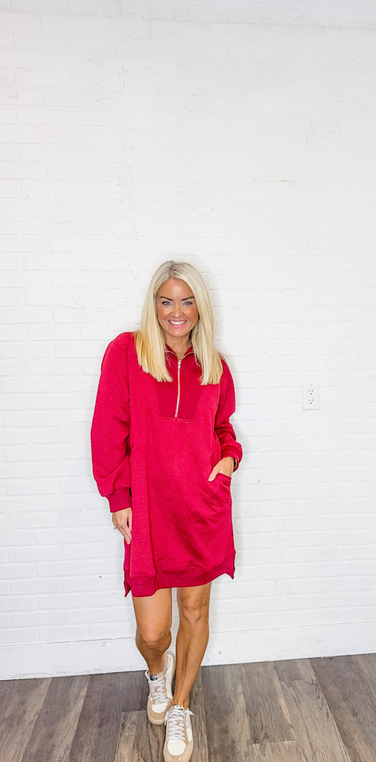 Textured Heavy Knit Dress