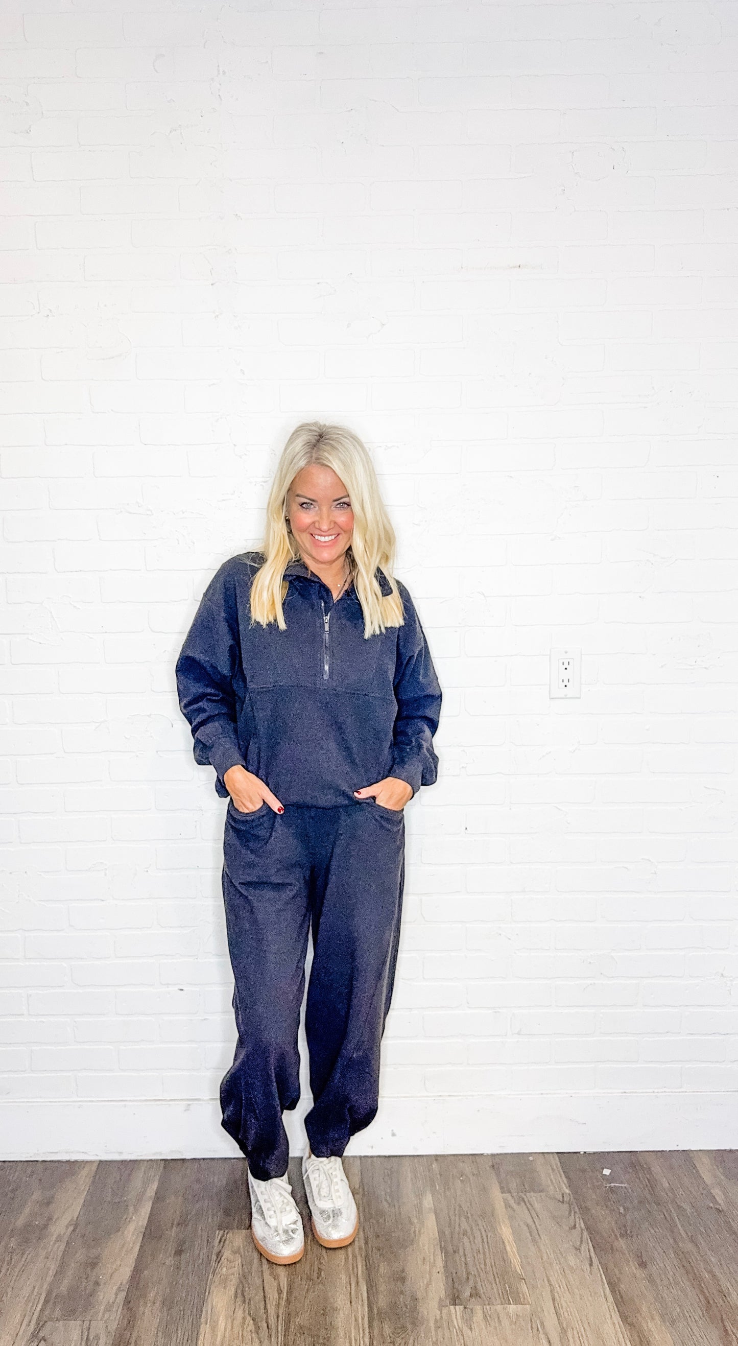 Brushed Quarter Zip Set