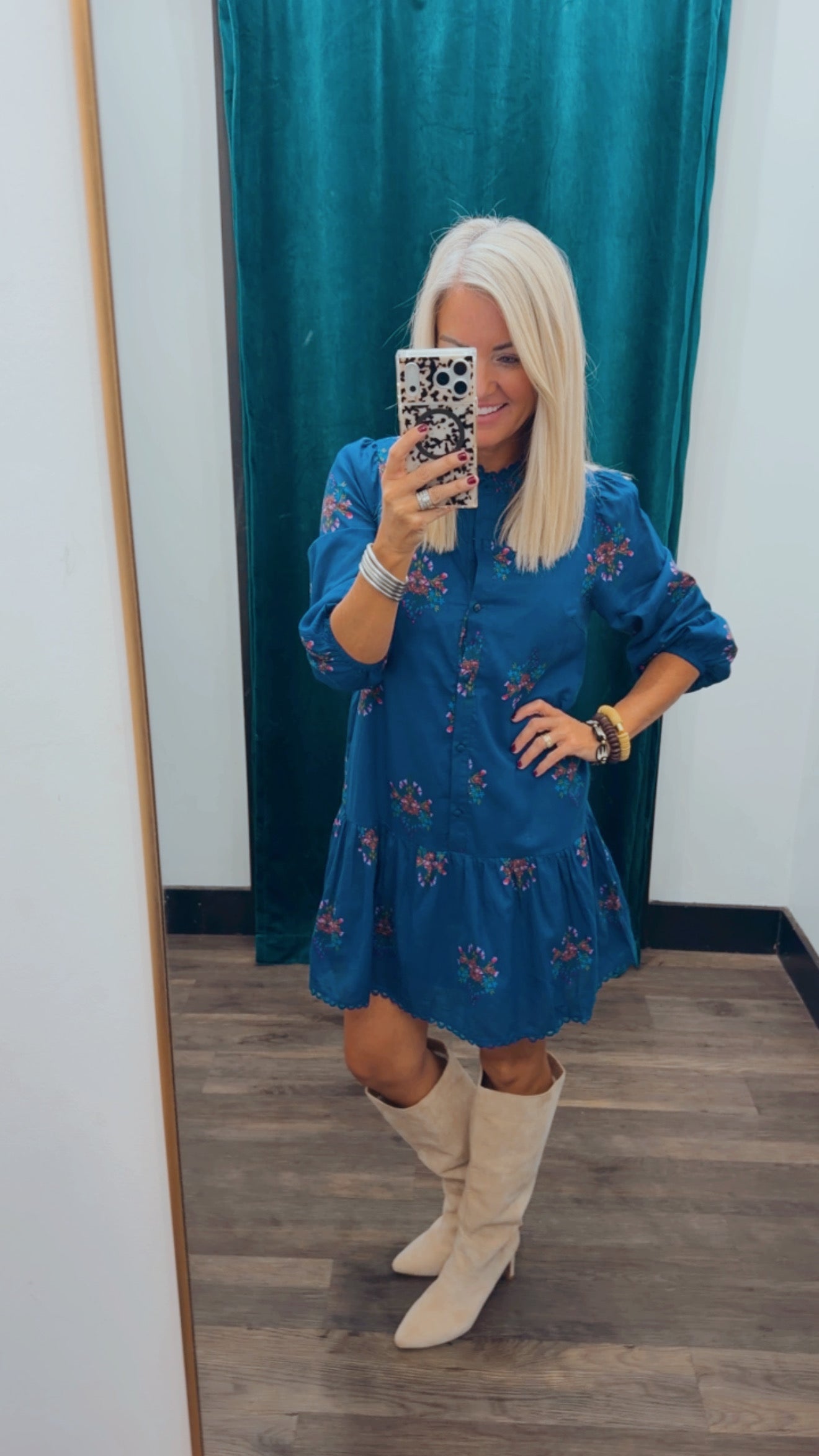 Bouquet Ruffle Mini Dress