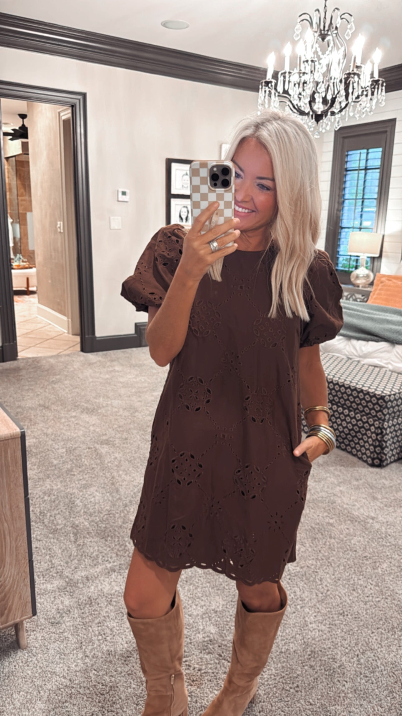 Eyelet Embroidered Dress