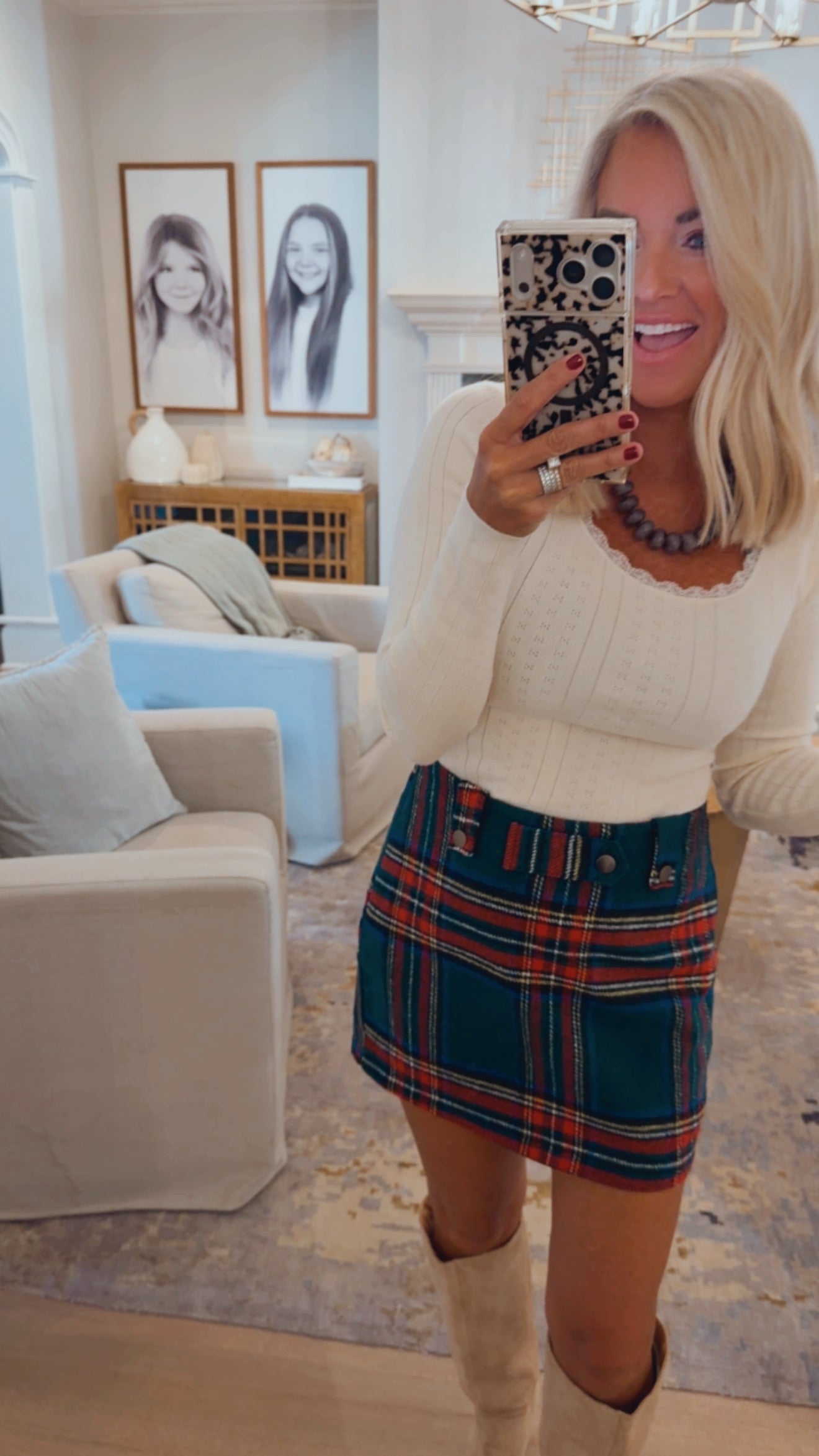 Highland Charm Plaid Mini Skort