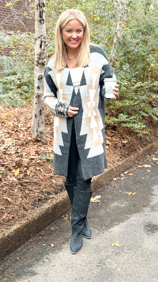 Aztec Sweater Cardigan