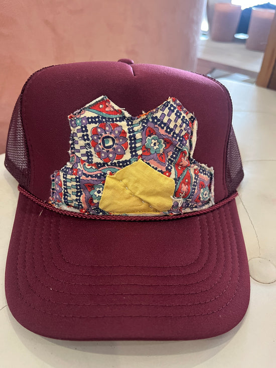 Vintage Quilt Trucker Hat
