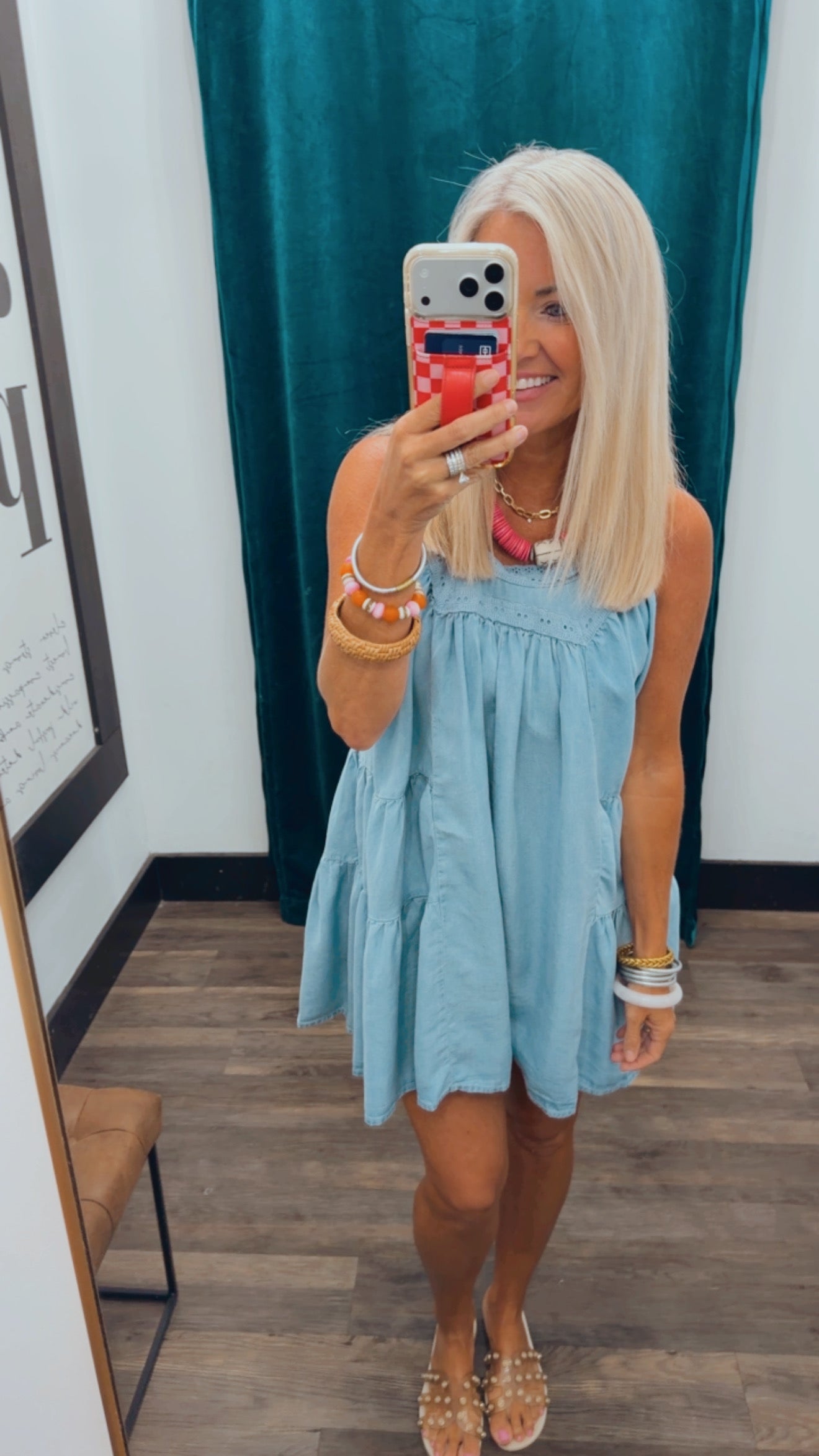 Delicate Detail Denim Romper