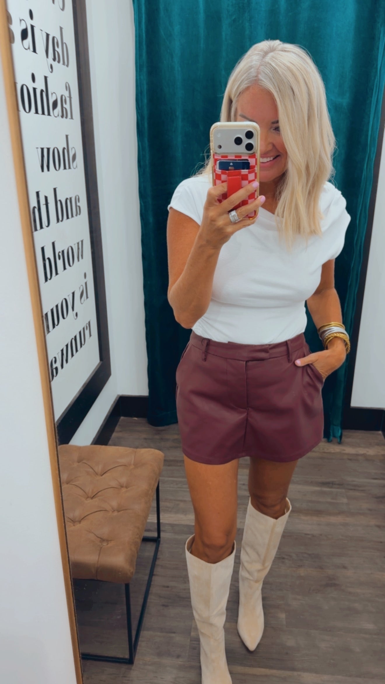 Washed Faux Skort