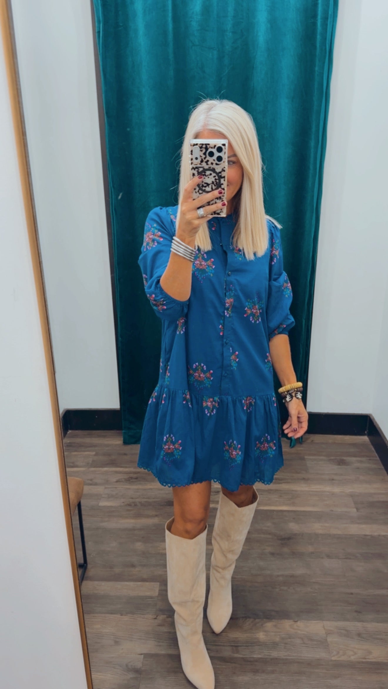 Bouquet Ruffle Mini Dress