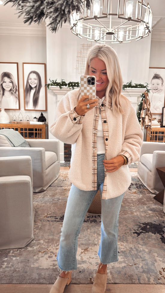 Contrast Sherpa Jacket