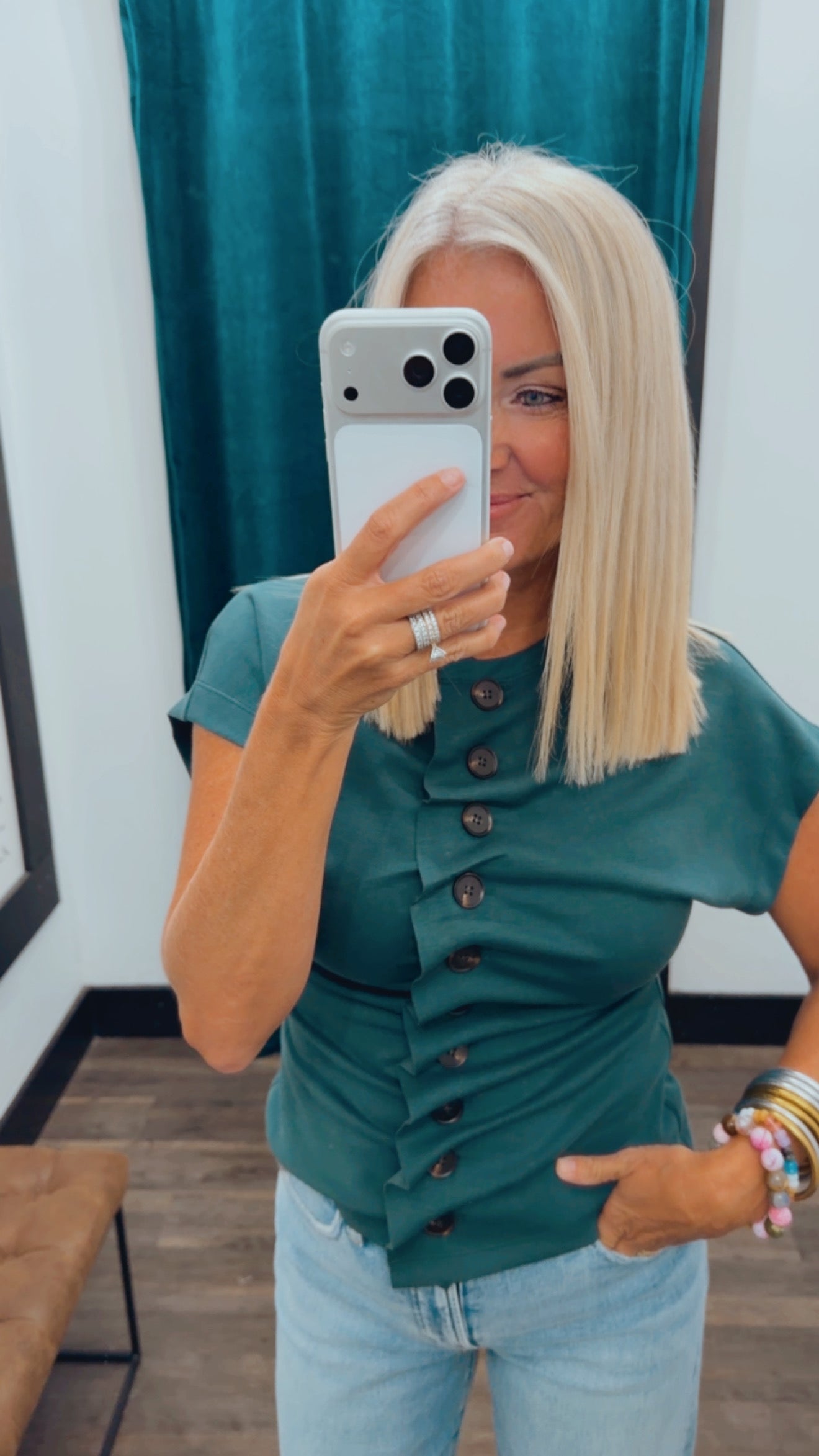 Cap Sleeve Ruched Top