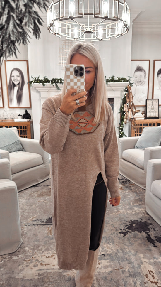 Timeless High Slit Longline Sweater