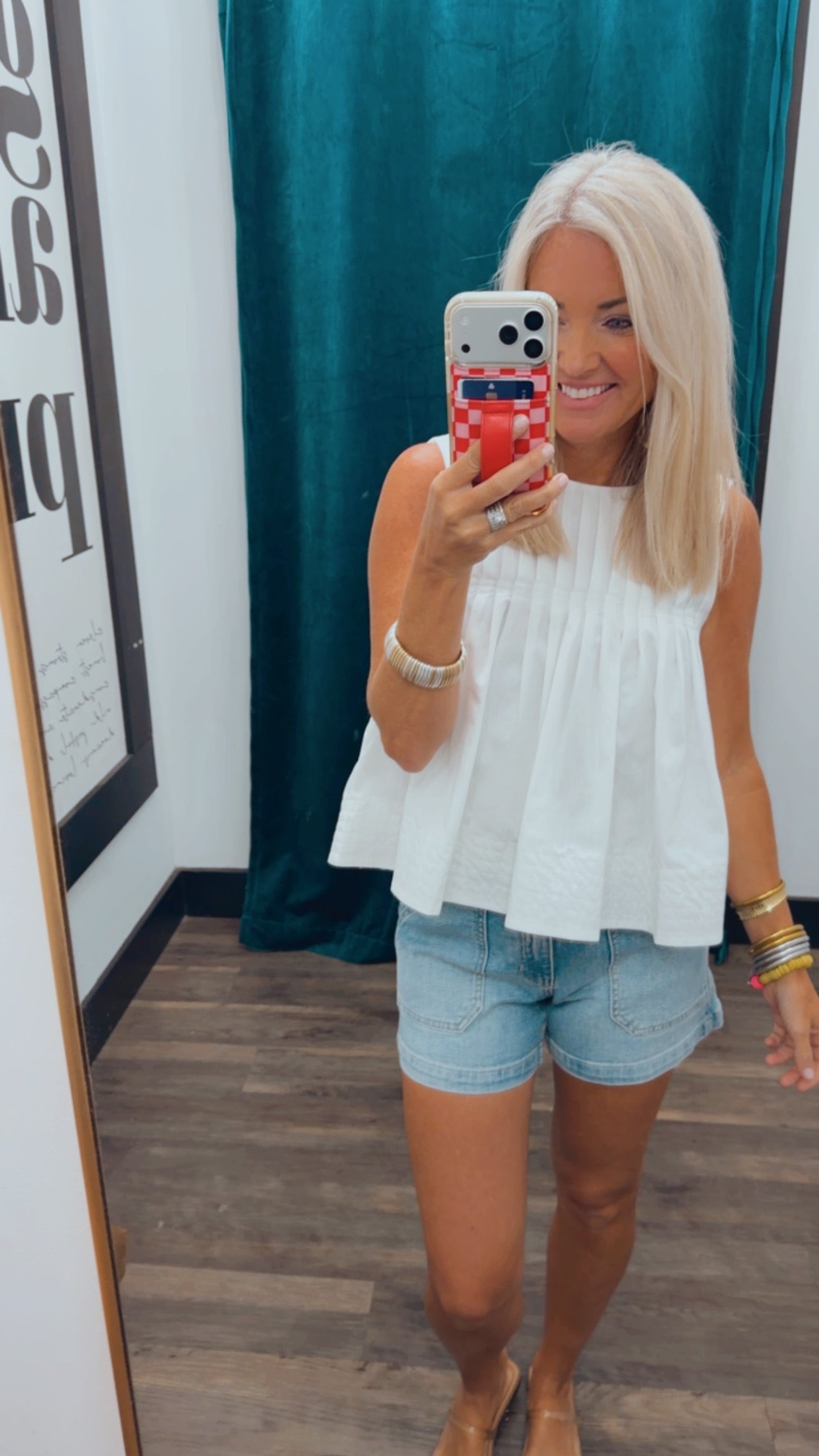 Pleated Detail Top