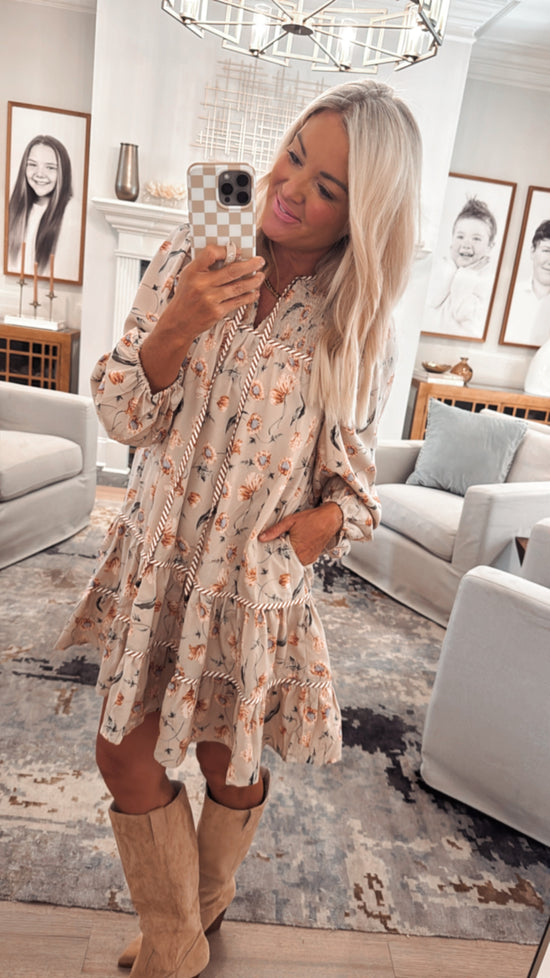 Floral Smocked Mini Dress