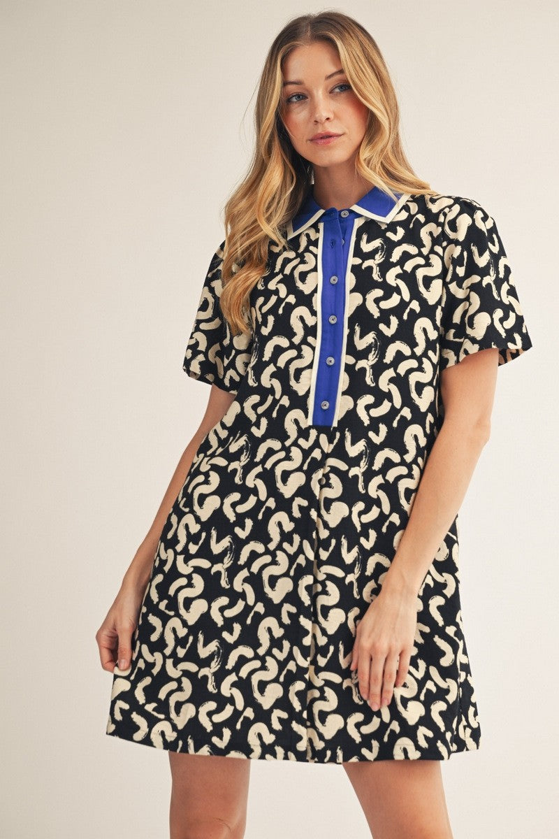 Abstract Shift Dress