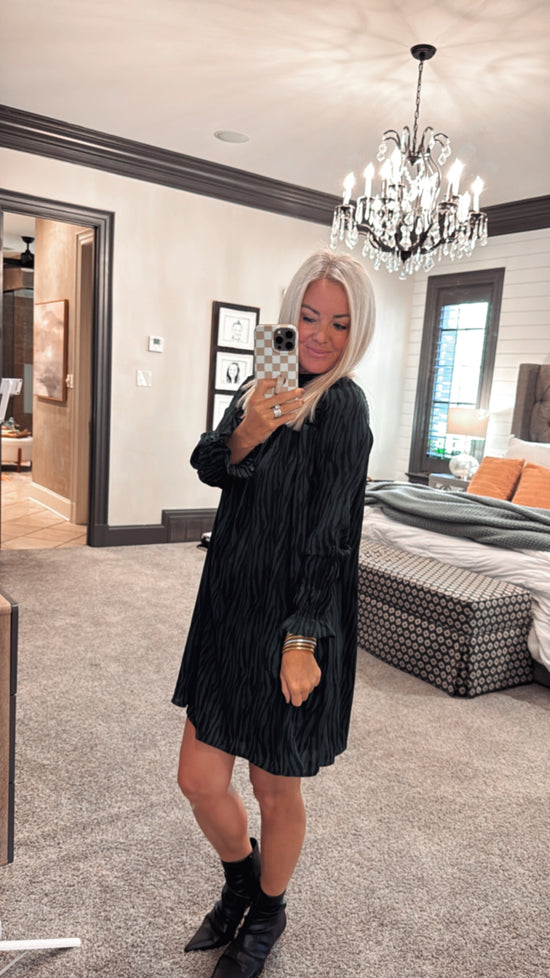 Smocked Tiger Print Dress