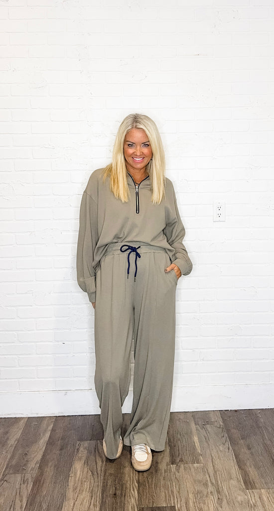 Half Zip Sailor Collar Set