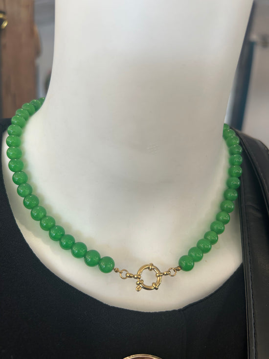 Glass Bead Necklace with Clasp