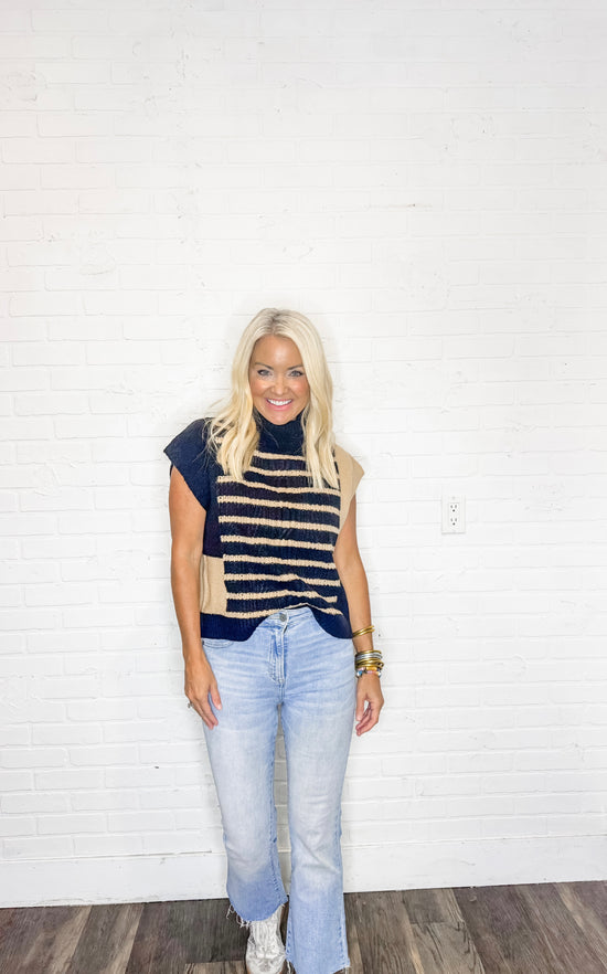 Turtleneck Striped Sweater