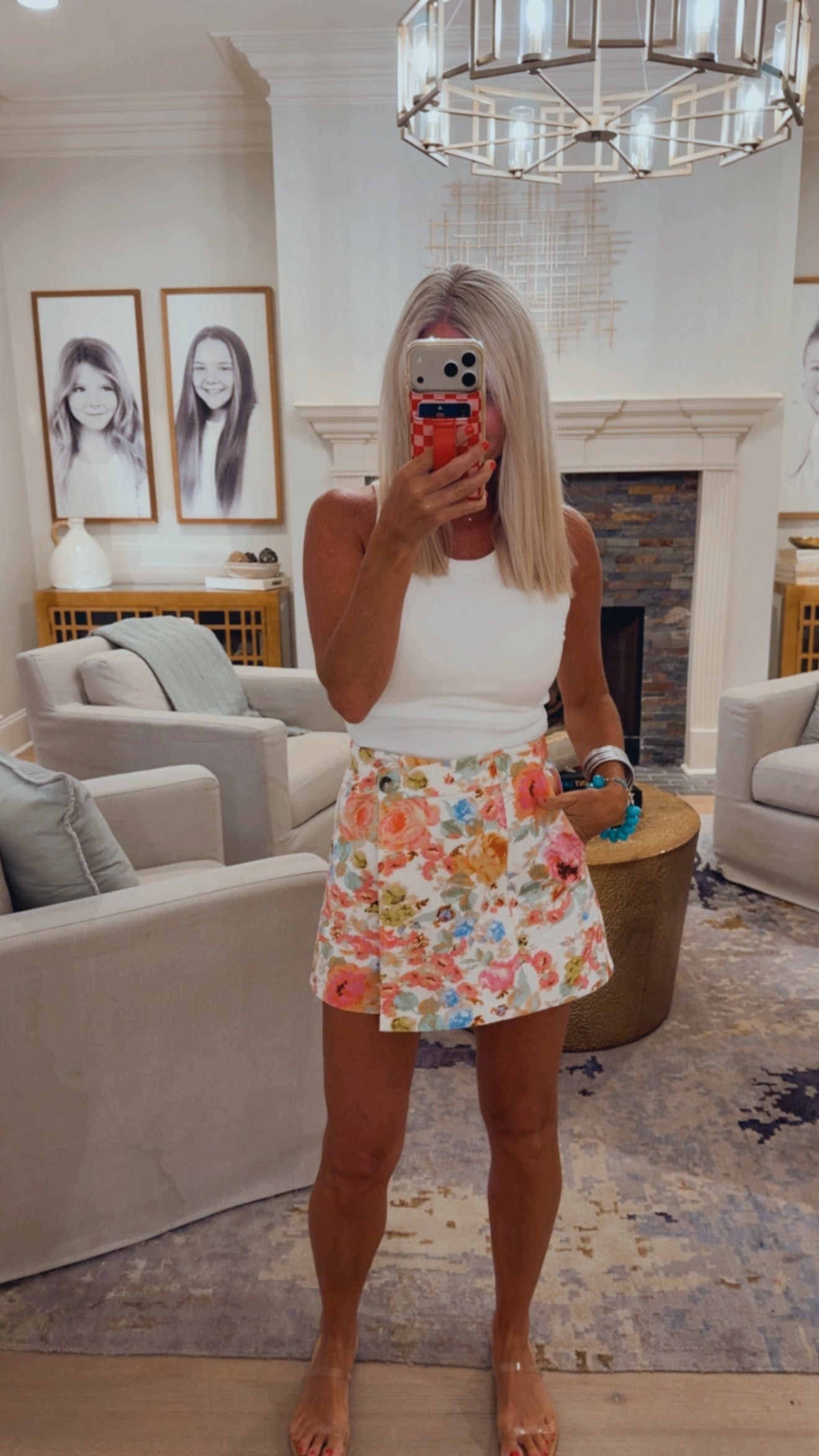 Floral Print Skort
