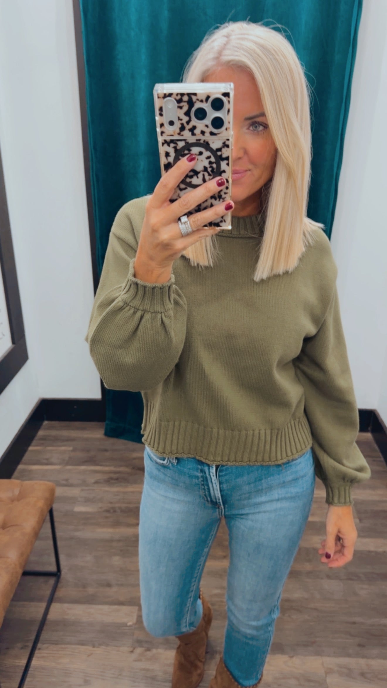 Cozy Cropped Knit Top