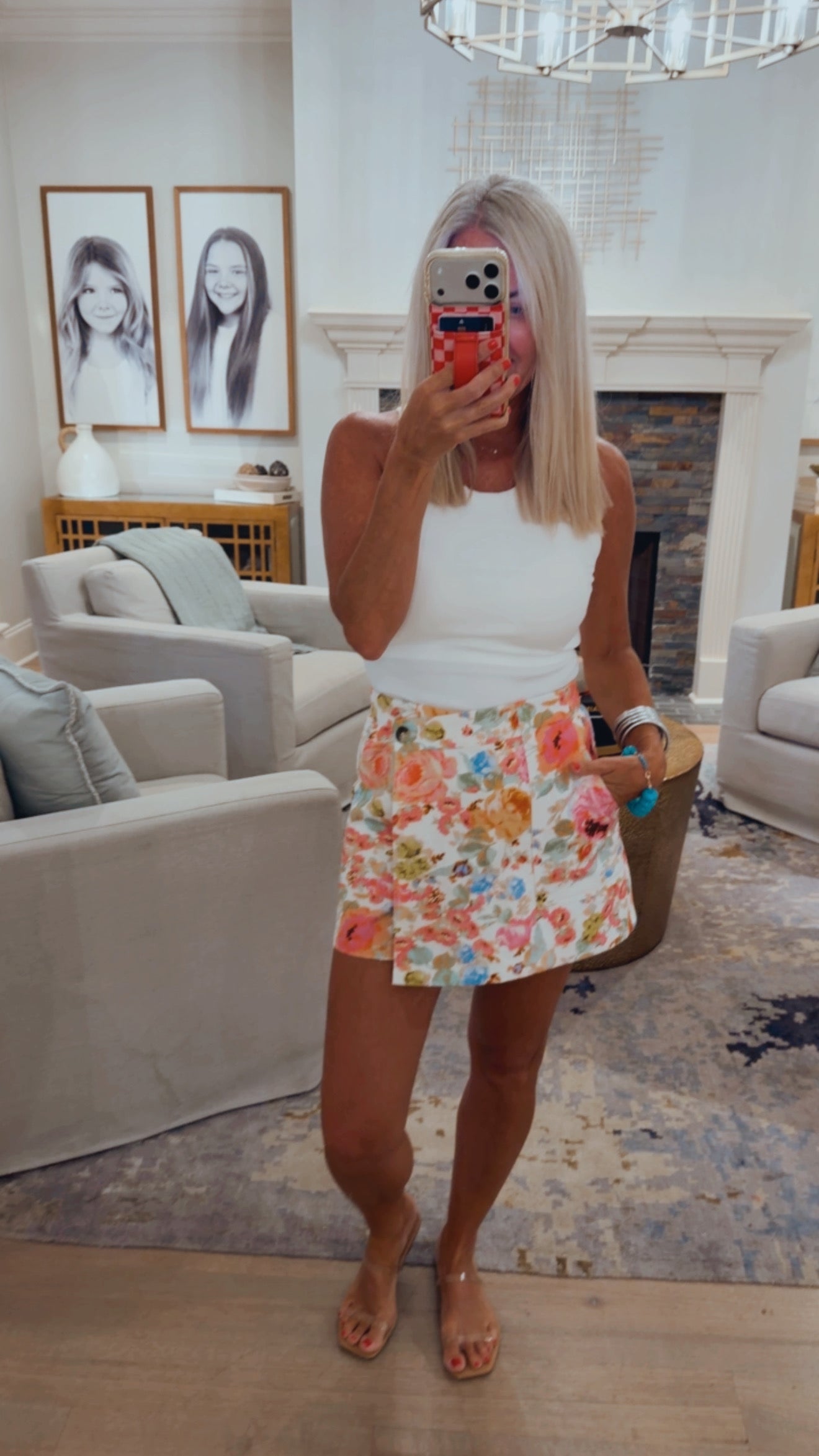 Floral Print Skort