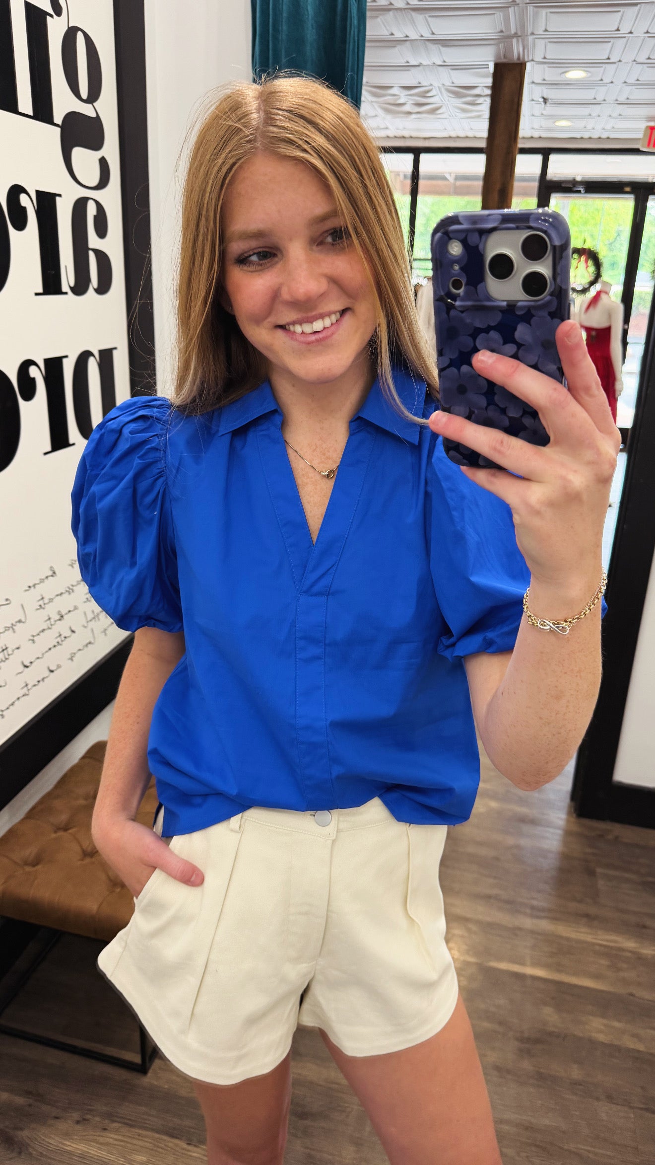 Bubble Sleeve Blouse