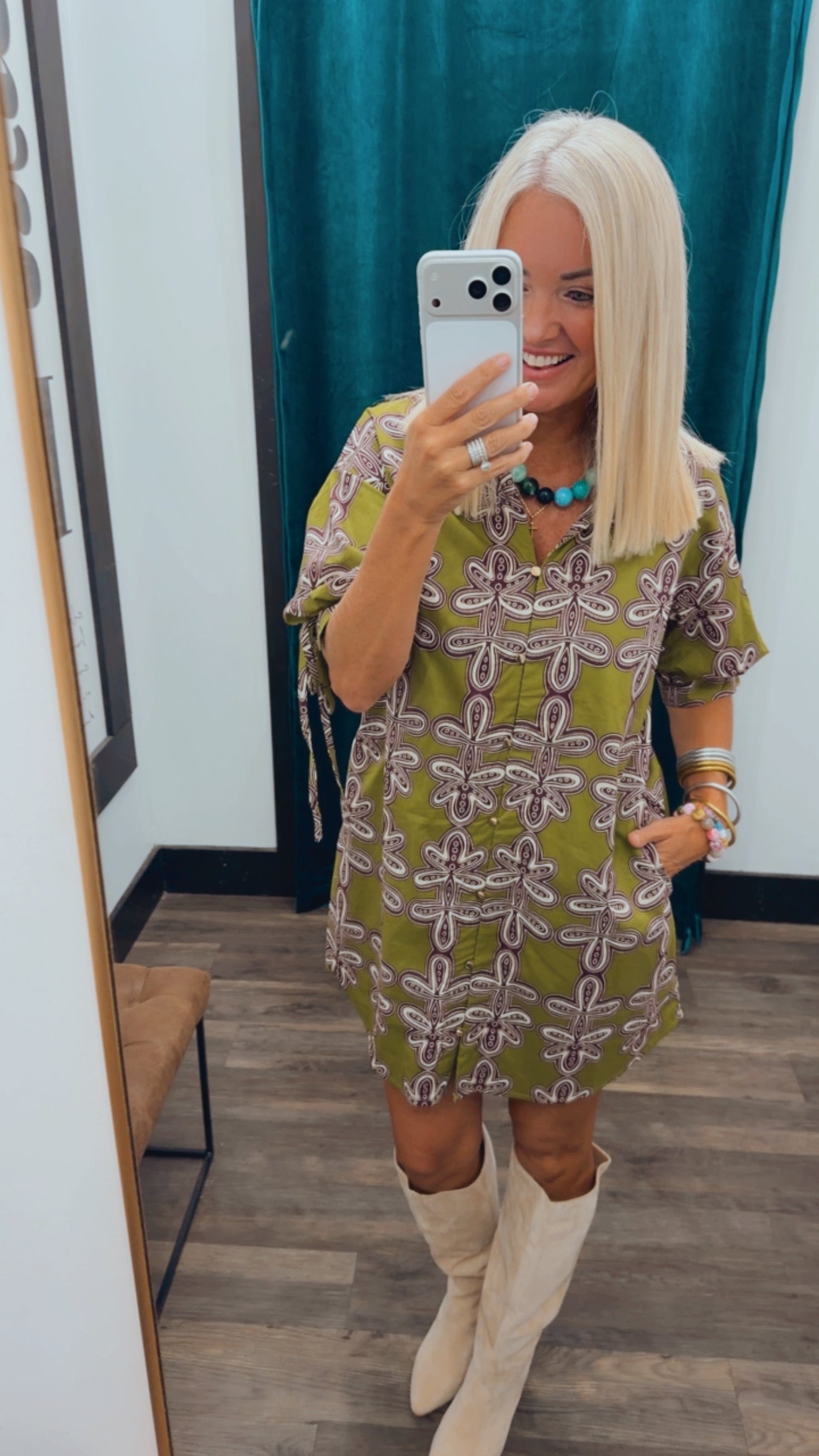 Printed Mini Dress