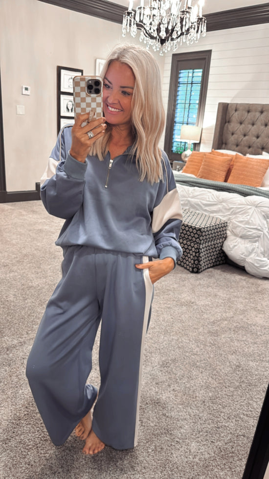 Contrast Detail Pant Set