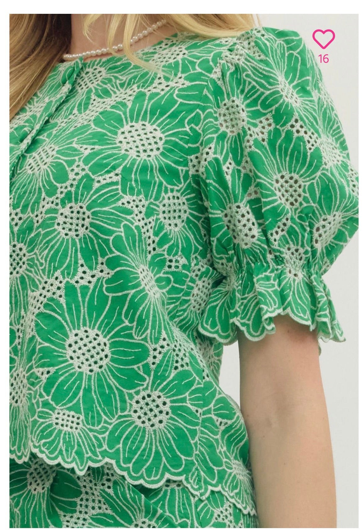 Classy Embroidered Puff Sleeve Top