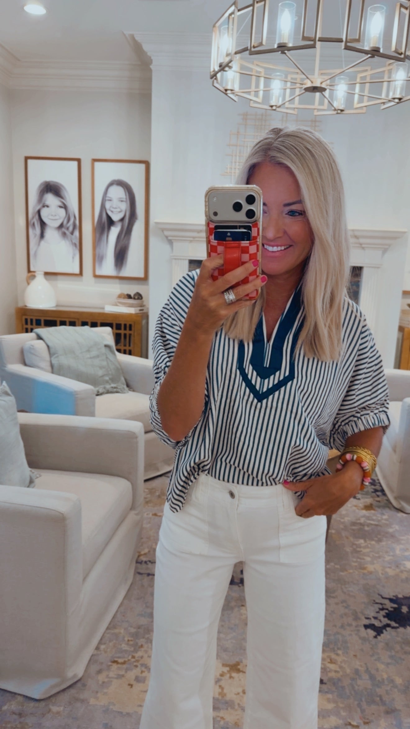 Harbor Stripe Puff Sleeve Top