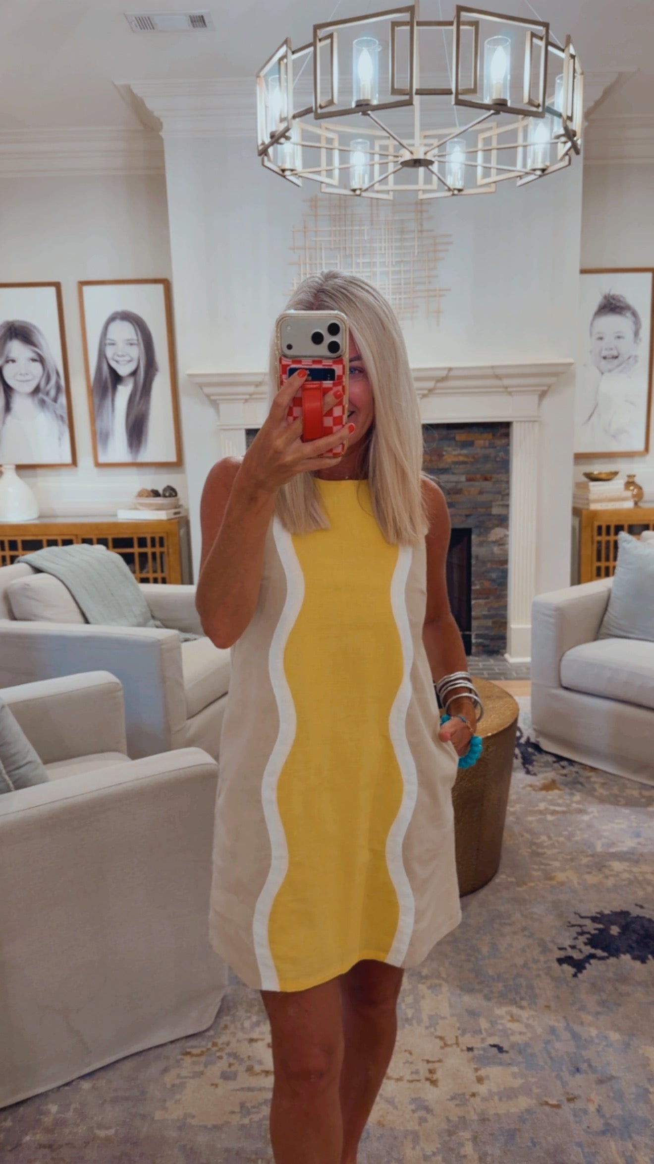 Wavy Panel Dress