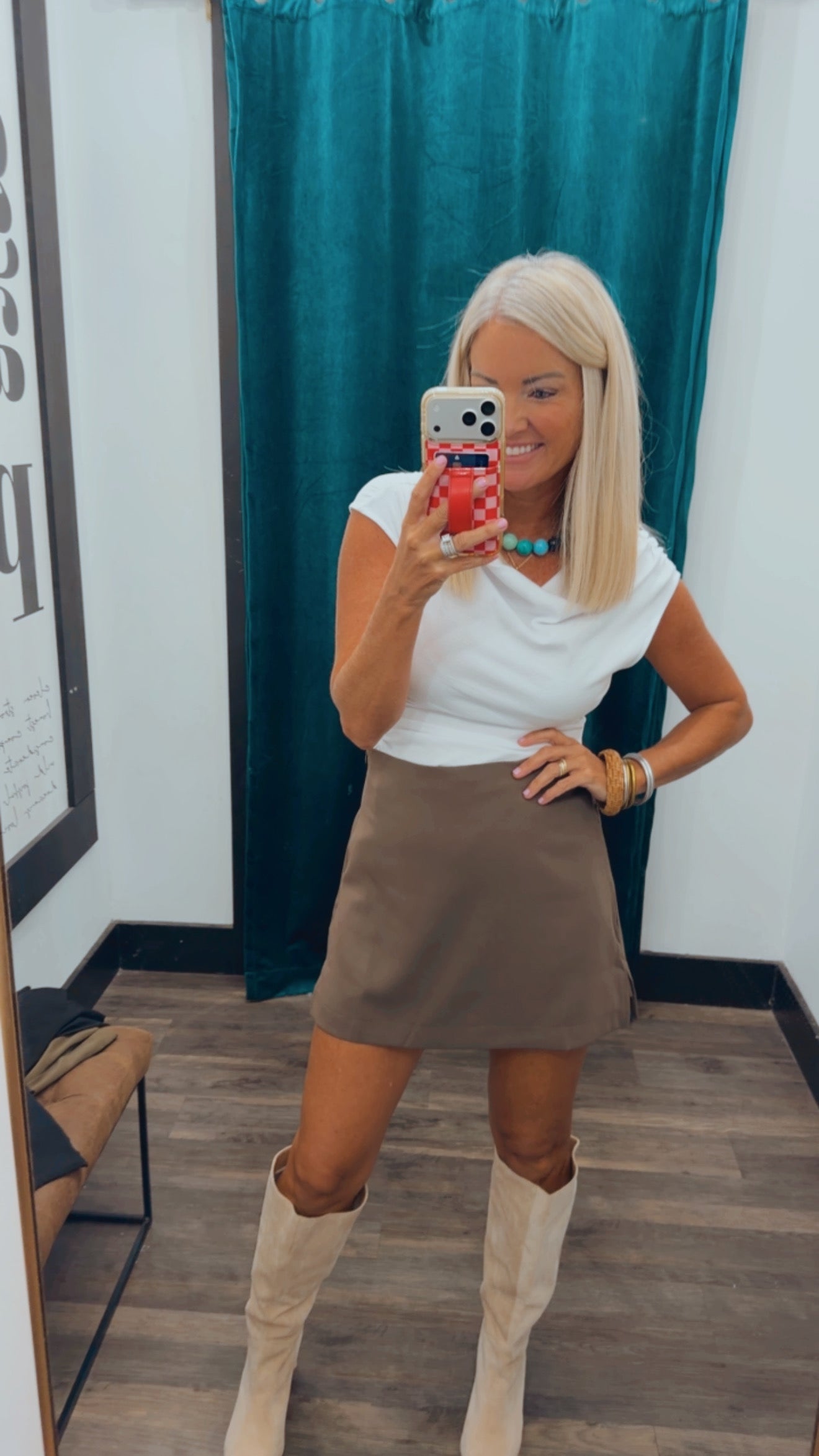 High Waisted Mini Skort
