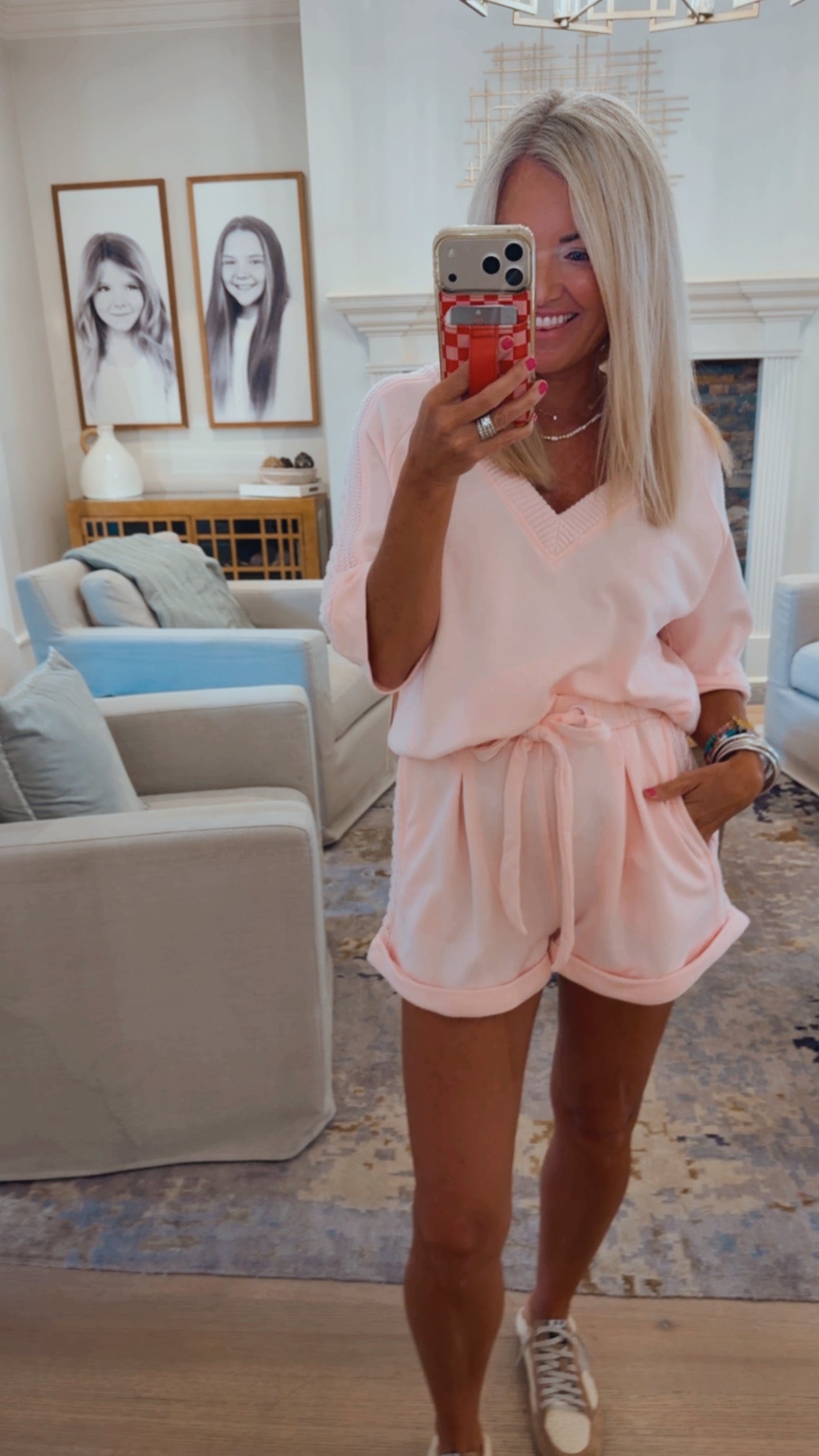 Knit Trim Lounge Set
