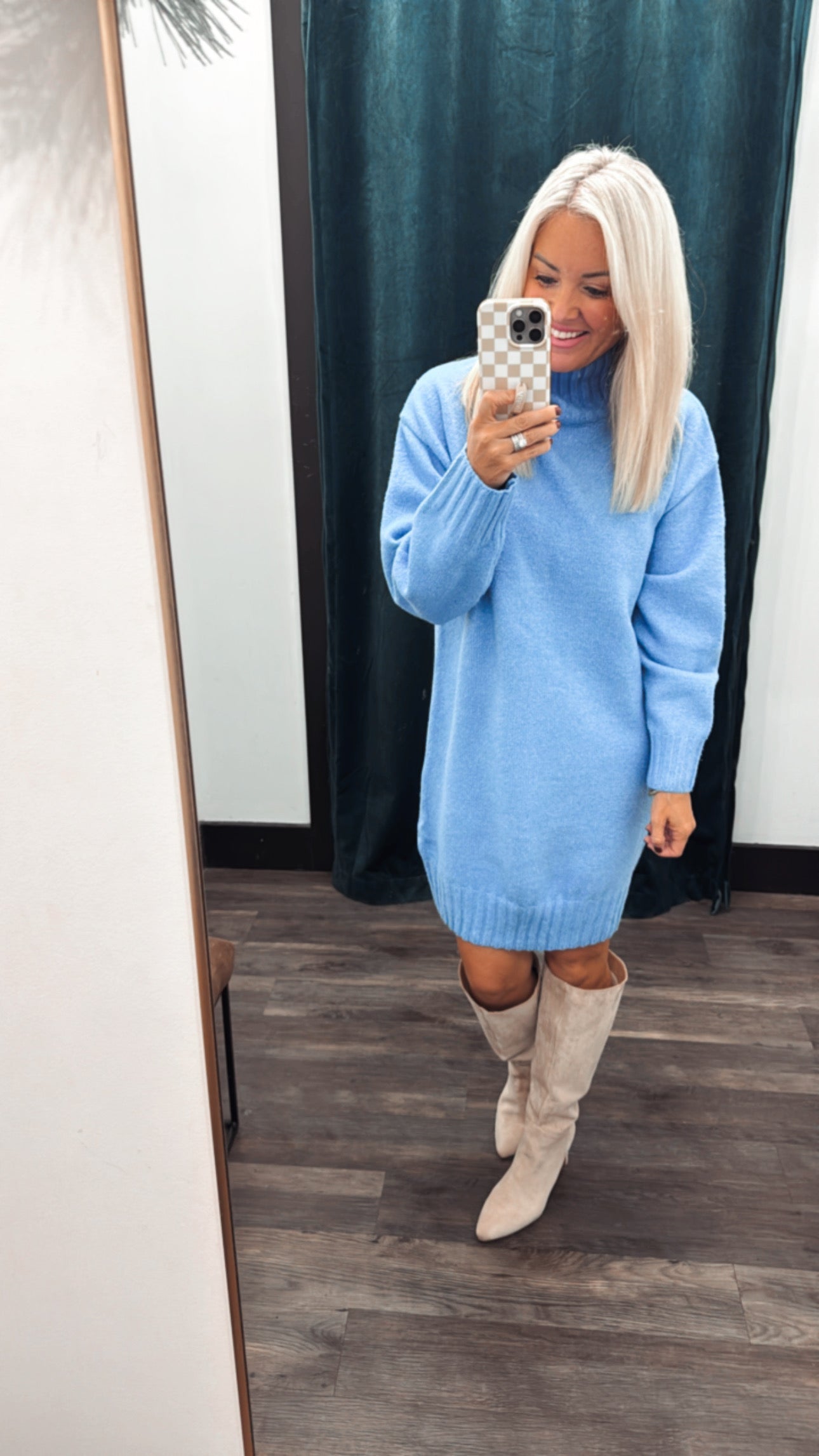 Cozy Turtleneck Sweater Dress
