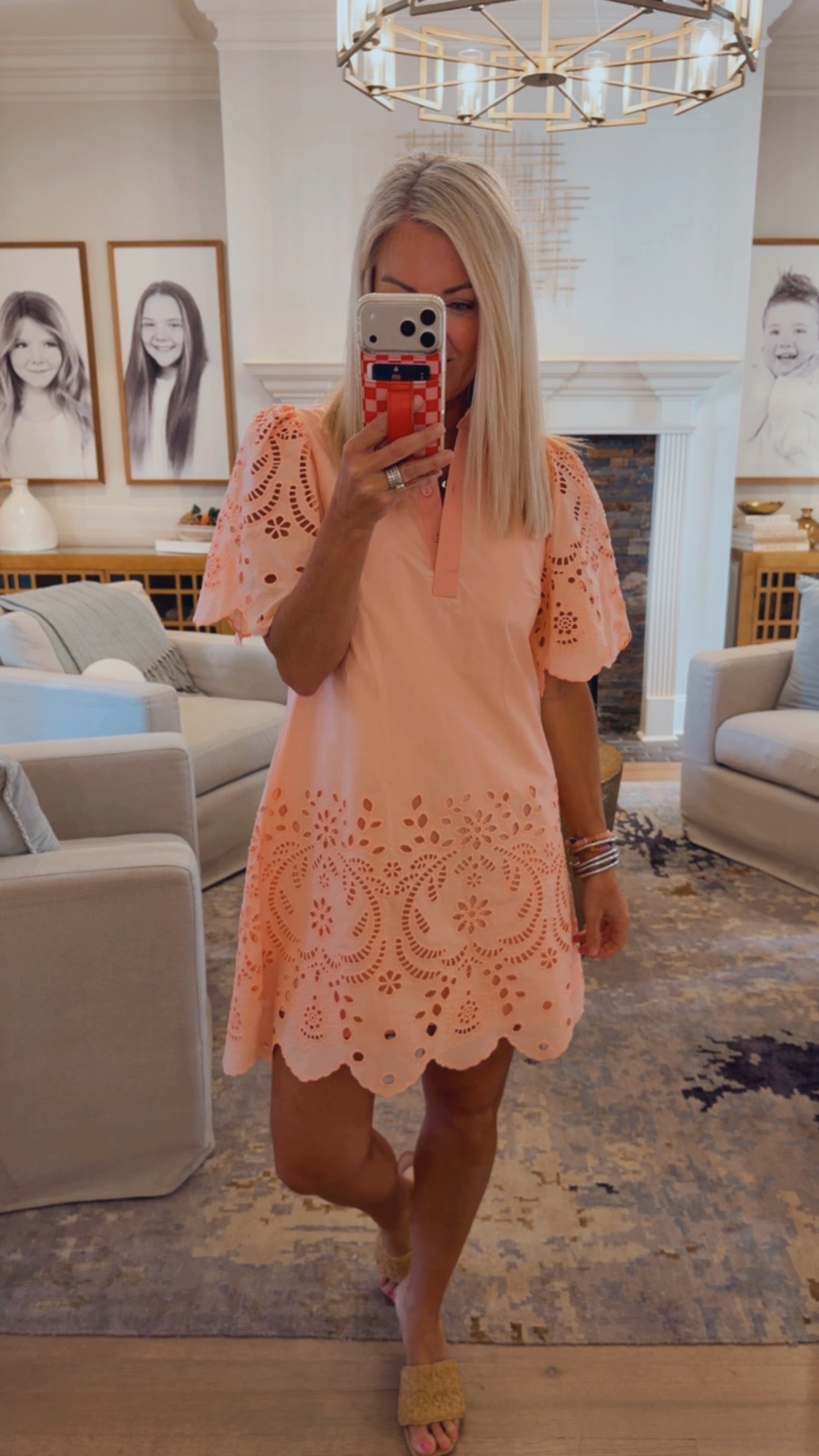 Scallop Embroidered Dress